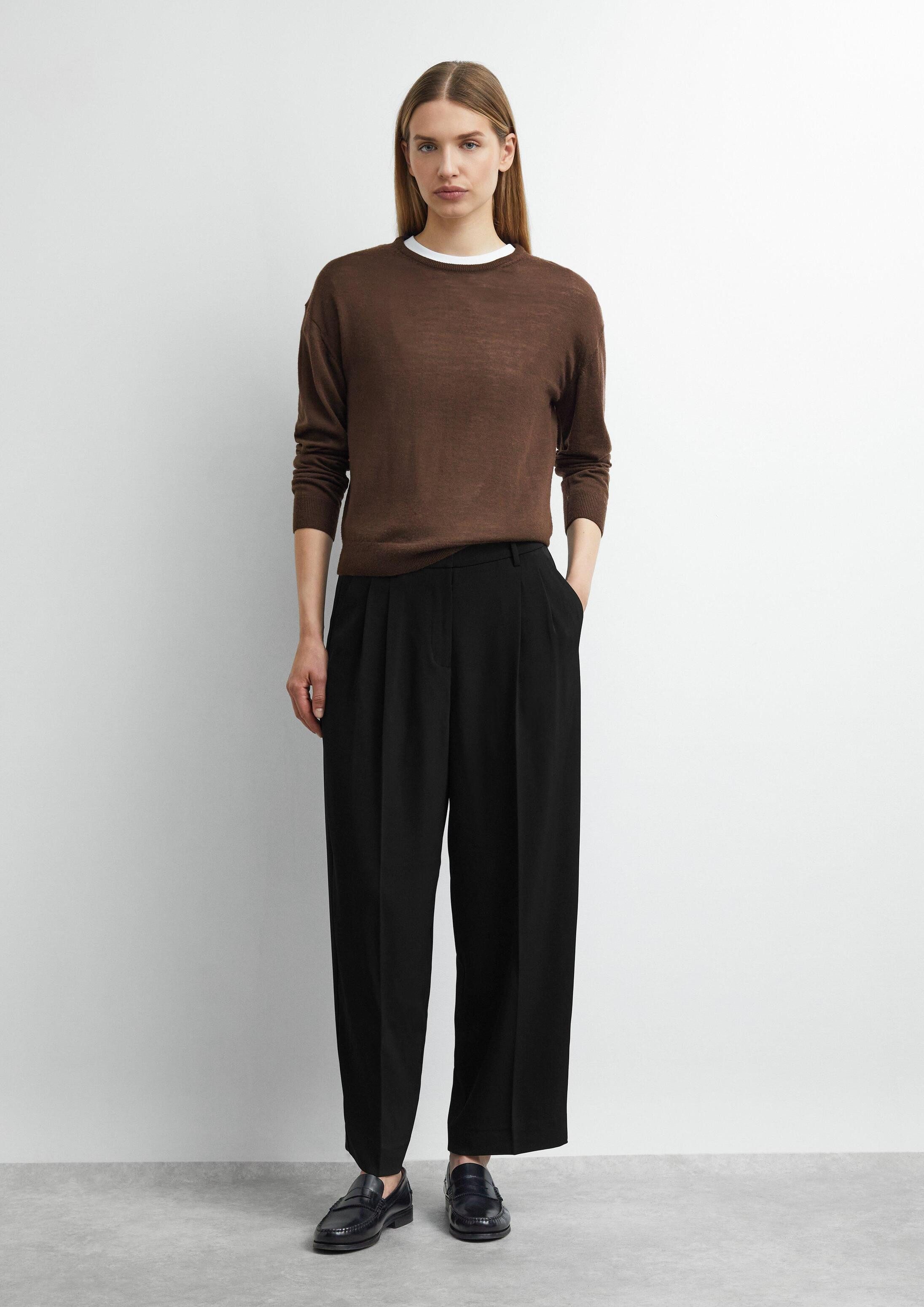 comma 7/8-Hose Hose Bundfaltenhose in Ankle-Länge