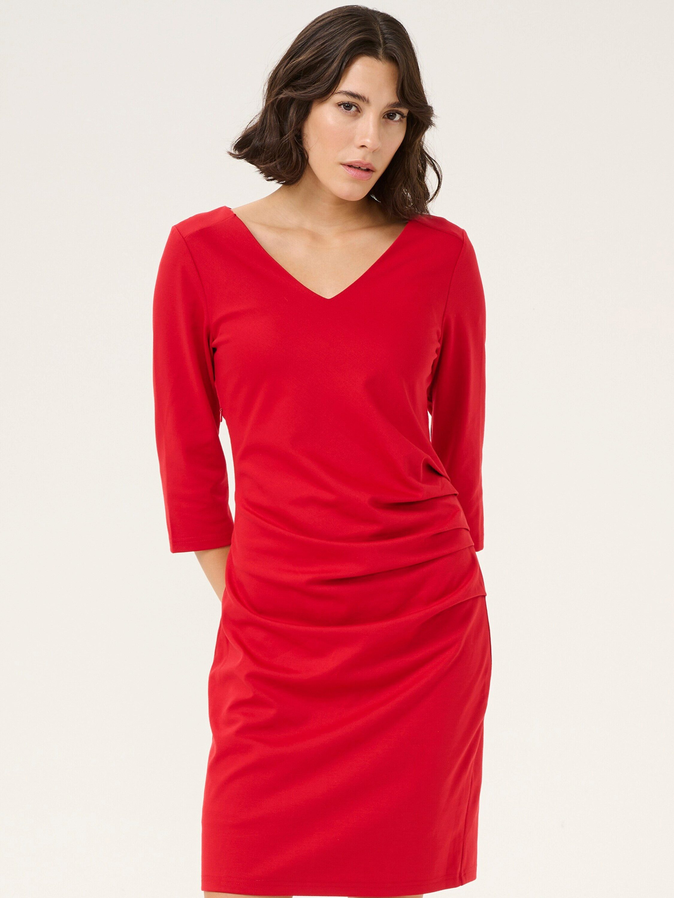 KAFFE Midikleid KA India (1-tlg) Drapiert/gerafft