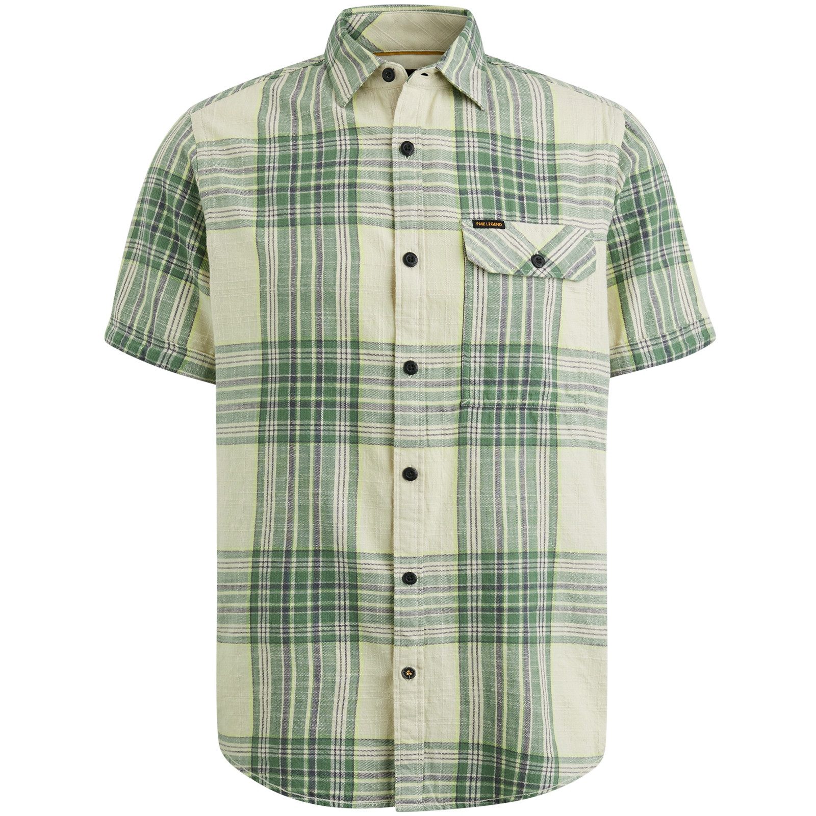 Longsleeve Short Sleeve Shirt Ctn Slub Check