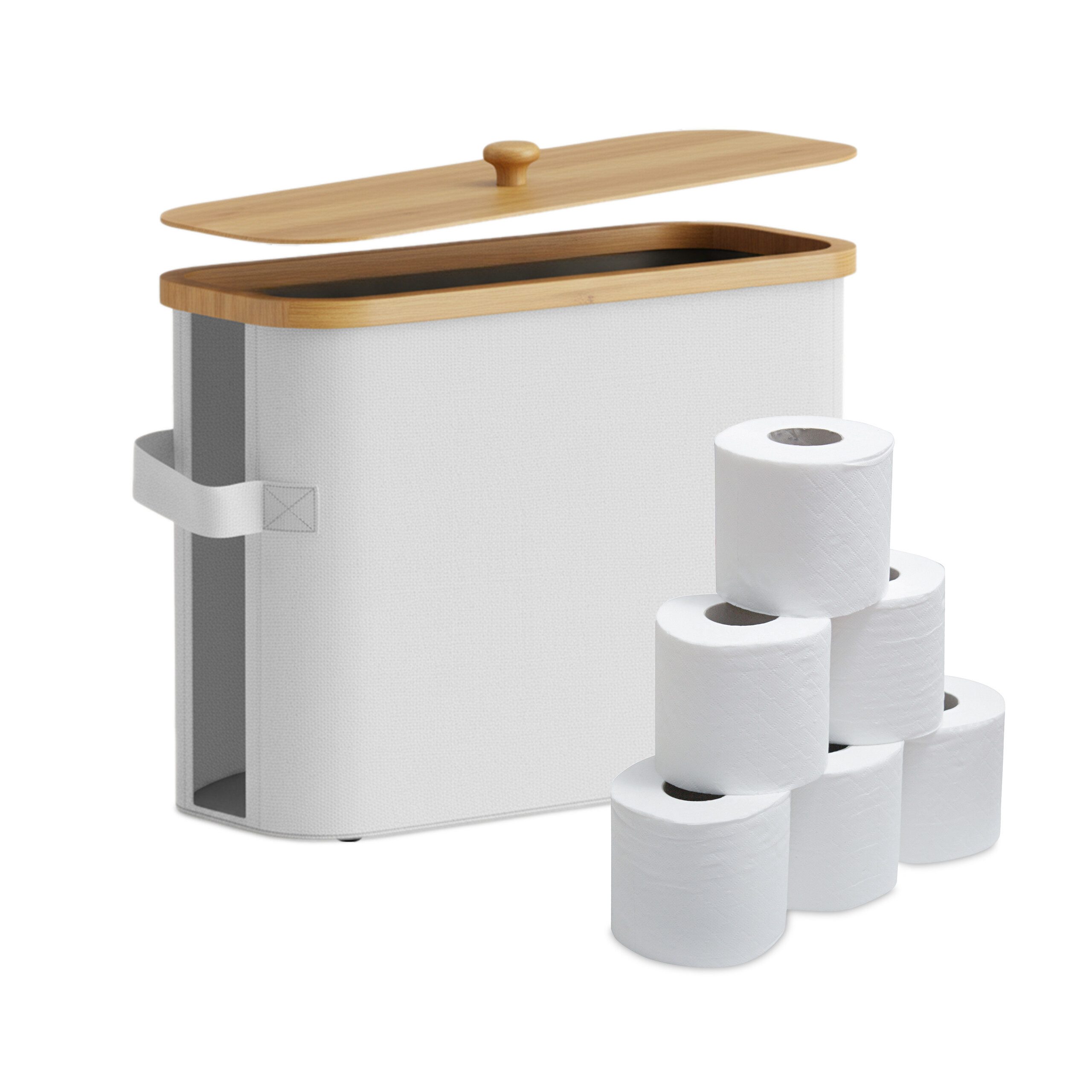 relaxdays Toiletten-Ersatzrollenhalter Toilettenpapier Aufbewahrung 12 Roll günstig online kaufen