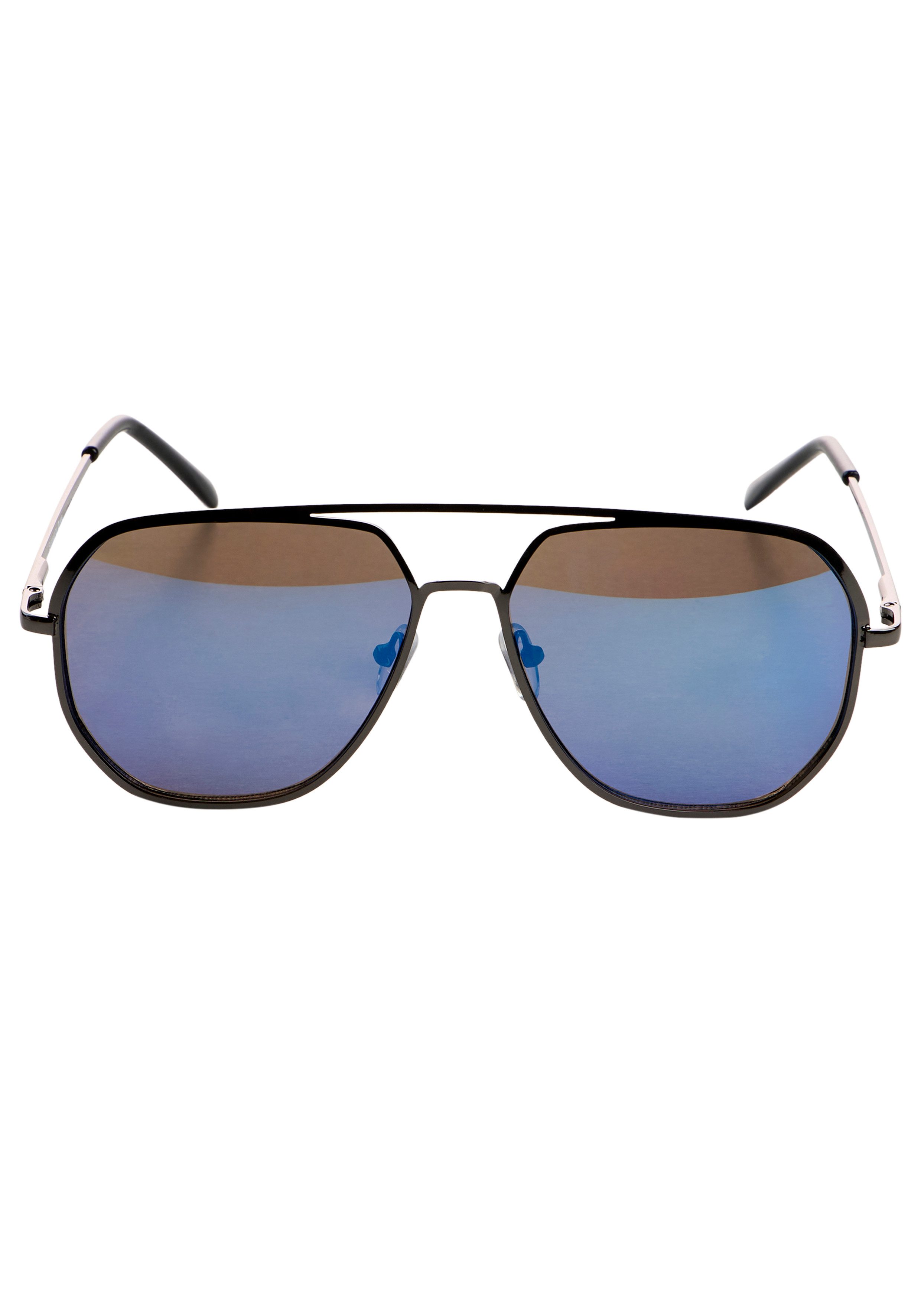 Man's World Sonnenbrille mit Federschanier-Bügeln Trapezform, Vollrand, dunkelgrau glänzender Rahmen und Bügel – Bild 4 von 4