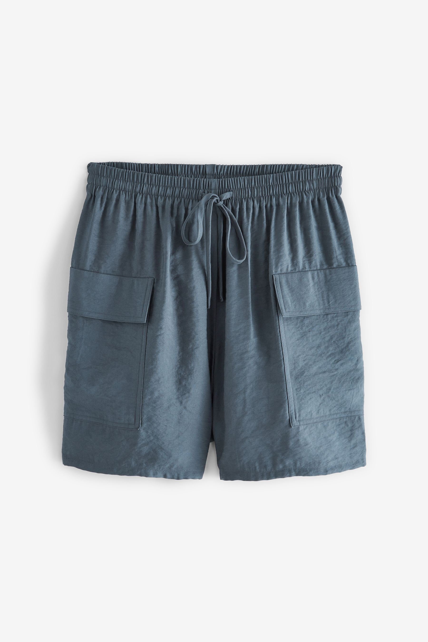 Next Strandshorts Utility-Shorts aus Satin (1-tlg) Grey Shine