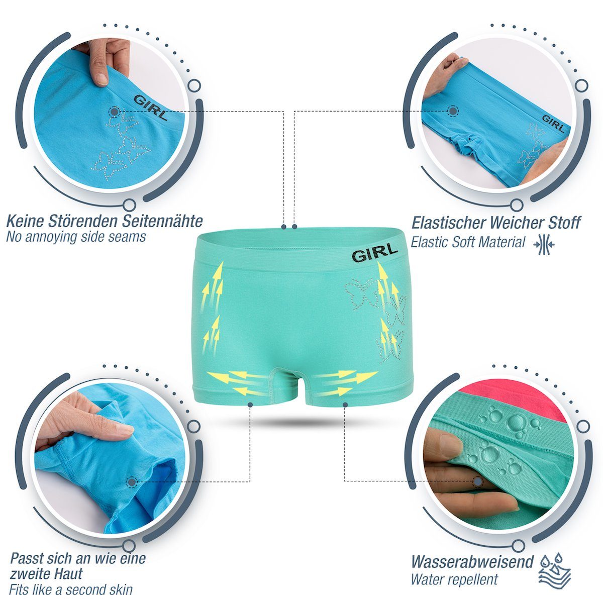 LOREZA Panty 10er Set Pantys Boxershorts - Strass (Spar-Packung, 10-St) – Bild 5 von 5