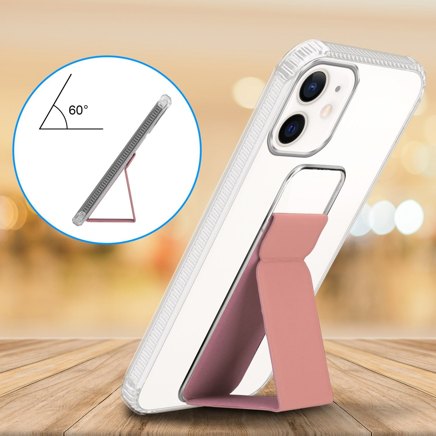 Cadorabo Handyhülle für iPhone 11 Hülle Apple iPhone 11, Schutzhülle - TPU Silikon Hülle - mit Halterung - Standfunktion