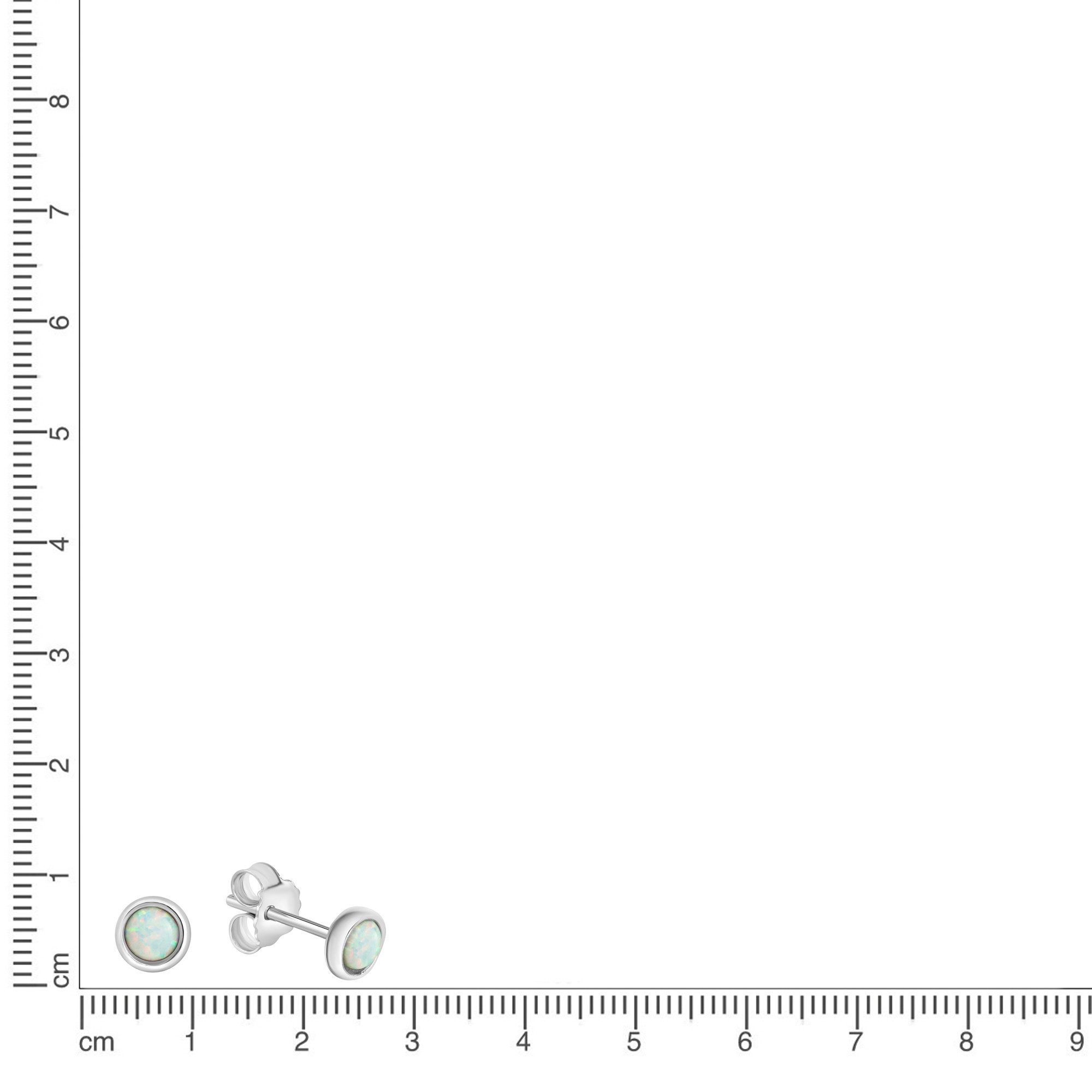 Vivance Paar Ohrstecker 925/- Sterling Silber rhodiniert synth. Opal günstig online kaufen