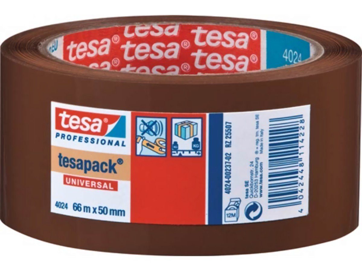 Klebeband 6er Pack Verpackungsklebeband PP tesapack® 4024 chamois L.66m B.50mm