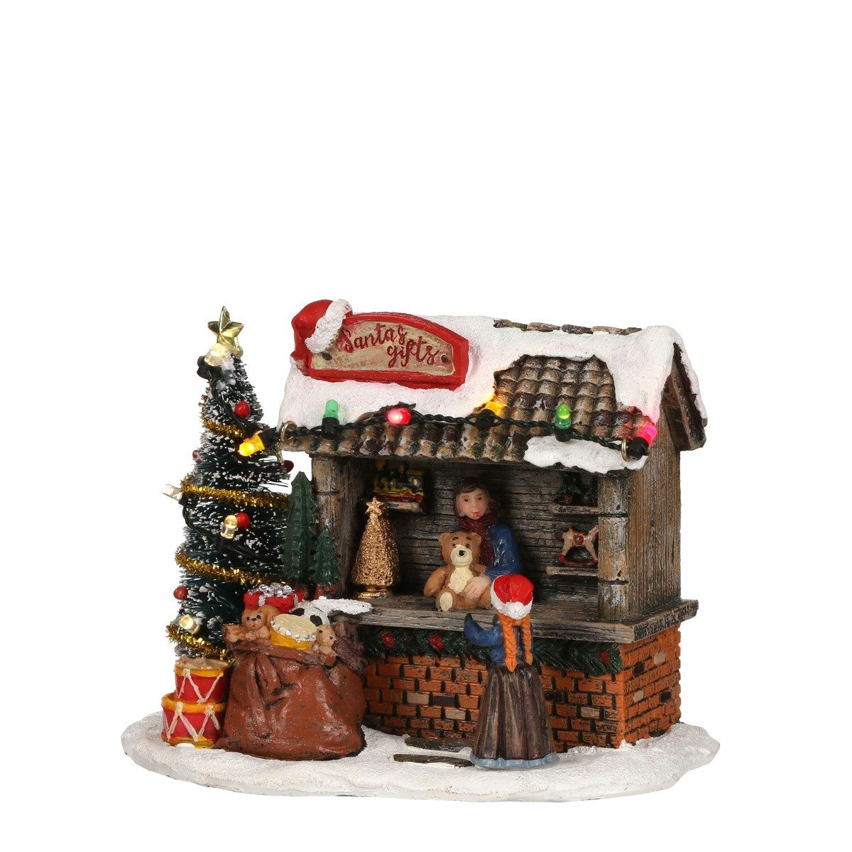 LuVille Weihnachtsdorf Luville Collectables Santa's gifts battery operated - l13,5xb8,5xh11c