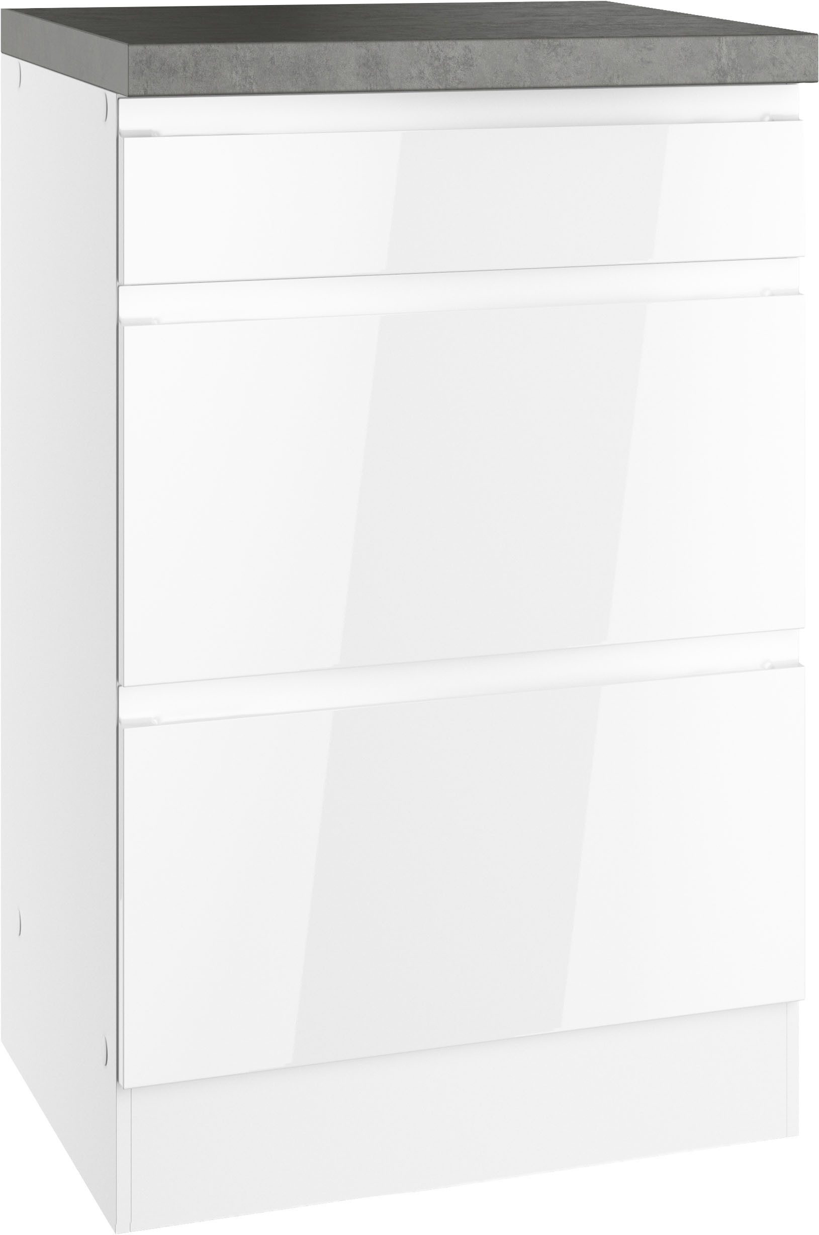 KOCHSTATION Unterschrank KS-Virginia,neu in verbesserter Ausführung (Stauraum, Softclose, mit CPL-Arbeitsplatte) Breite 50 cm, 1 Schubkasten, 2 Auszüge, Soft-Close-Funktion. Reduzierter Preis € 258,99. Unverbindliche Preisempfehlung € 349,00