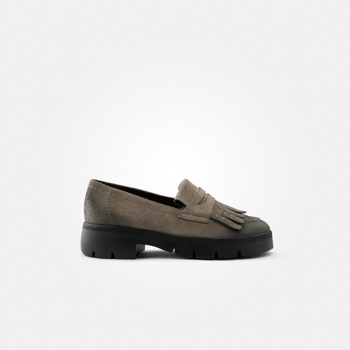 Paul Green 1118-026, Slipper & Mokassin in Grau für Damen Slipper