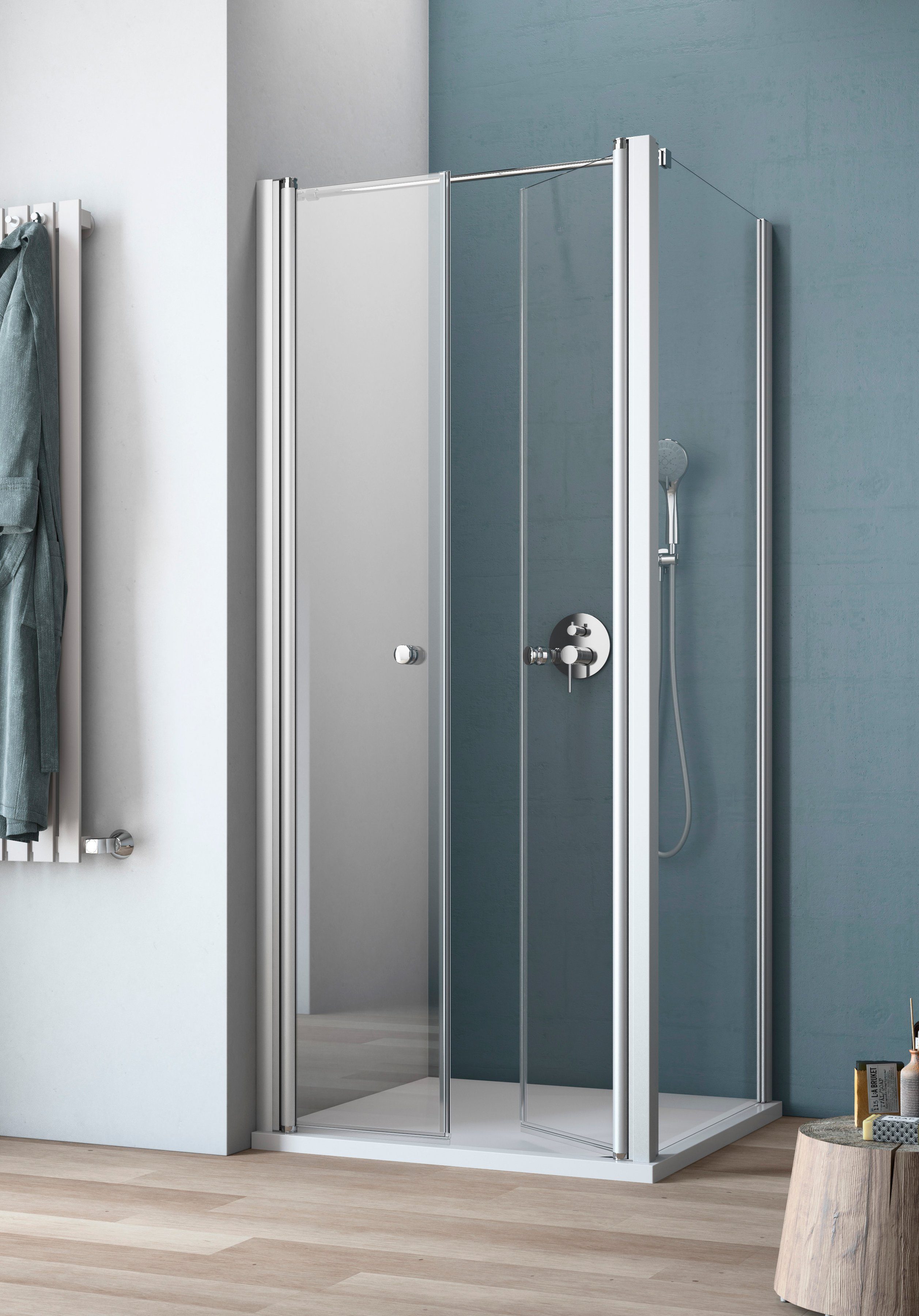 maw by GEO Eckdusche AF110, BxT: 80x80 cm, Einscheibensicherheitsglas