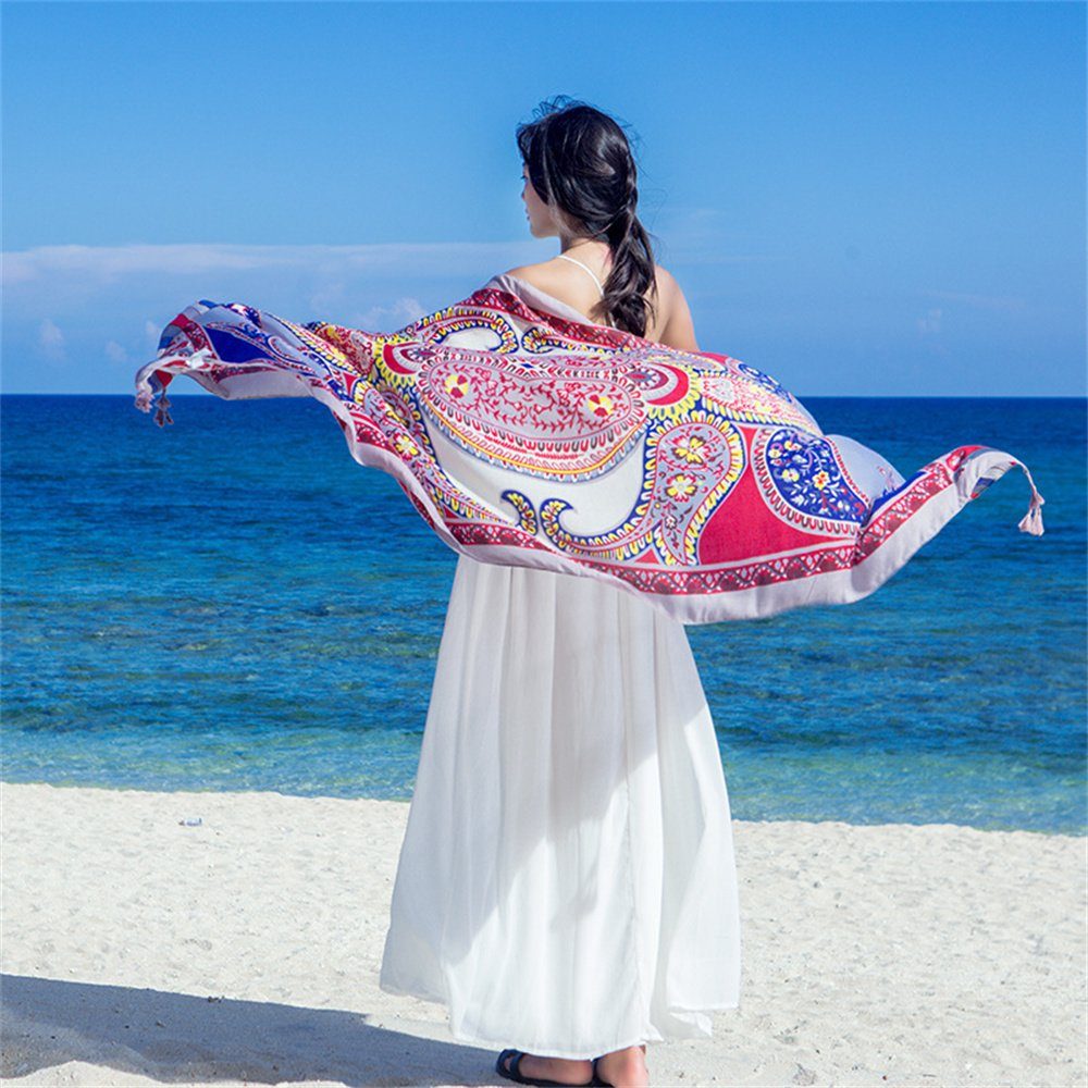 BEüACC Schal Damen Schal, ethnischen Stil gedruckt Strand Schal