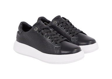 Calvin Klein RAISED CUPSOLE LACE UP-MONO MIX Keilsneaker mit CK-Musterung, Freizeitschuh, Halbschuh, Schnürschuh