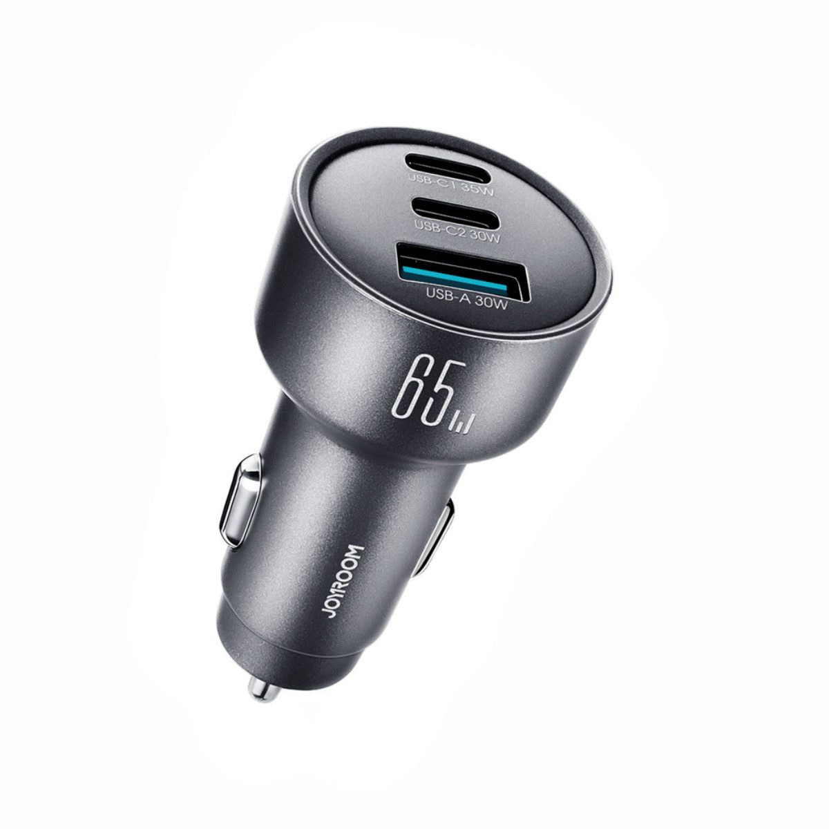 JOYROOM JR-CCN19 KFZ-Adapter Kfz-Stecker, Zigarettenanzünder-Stecker zu USB-A, USB-C, 65W, 3 Anschlüsse, PD 35W, QC 3.0, gleichzeitiges Laden