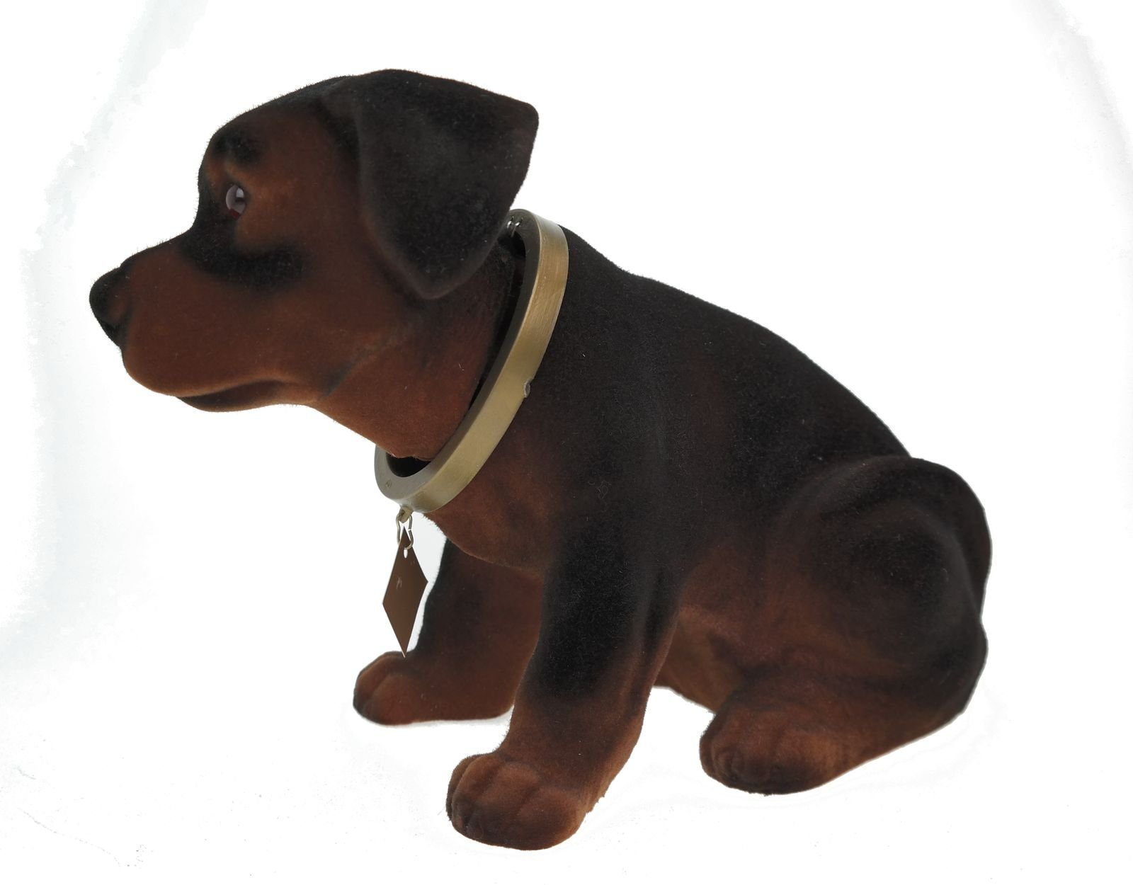Kremers Schatzkiste Dekofigur Wackeldackel Wackelkopfhund Rottweiler Hund  Figur Made in Germany