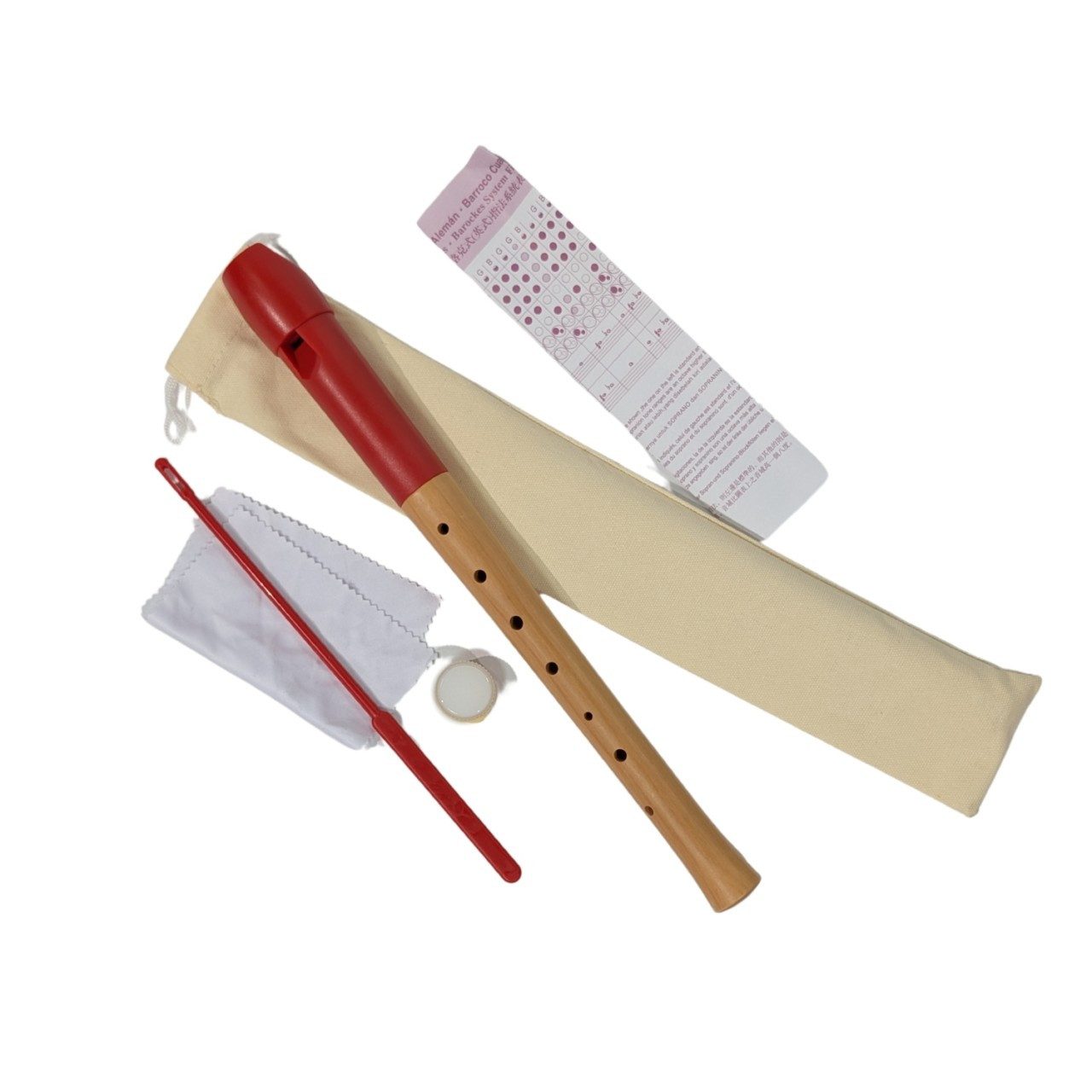 pi-music Blockflöte pi-music FlutinaPlus Blockflöte Ahorn - Deutsche Griffweise C-Sopran C Deutsche Griffweise, Set