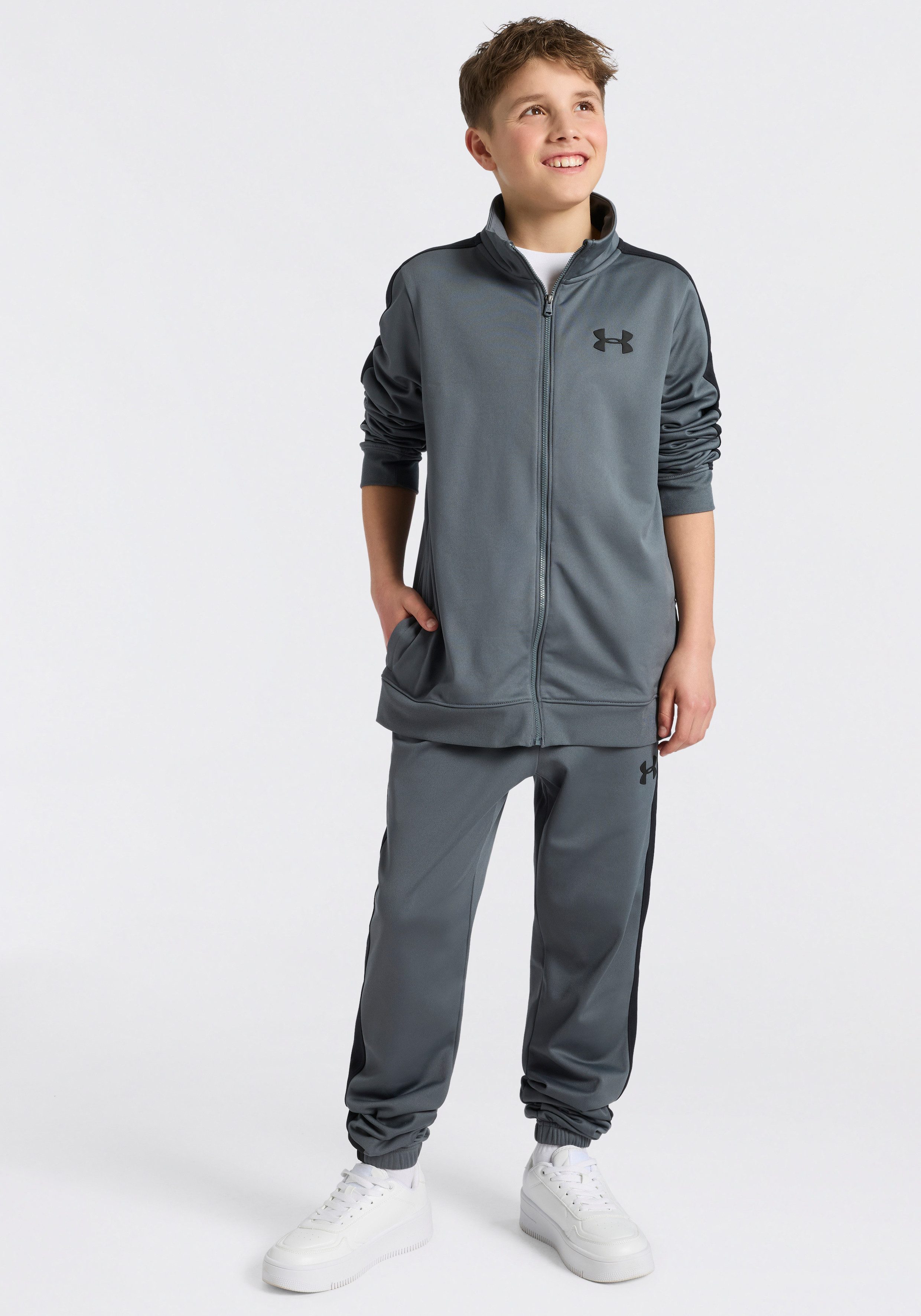 Under Armour® Trainingsanzug UA RIVAL KNIT TRACK SUIT, Für Kinder - Material innen weich angeraut