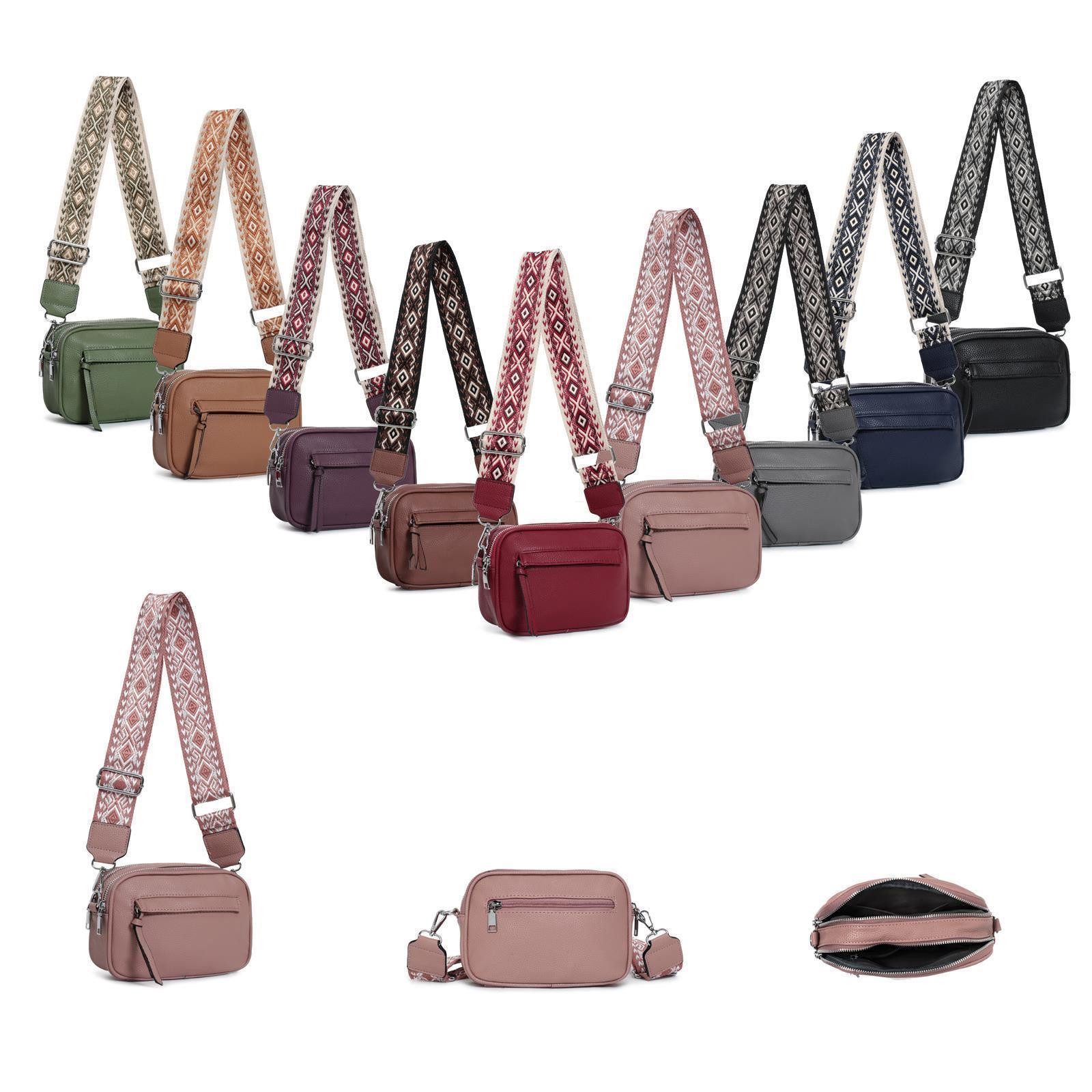 ITALYSHOP24 Schultertasche Damen Bodybag Umhängetasche Brusttasche günstig online kaufen