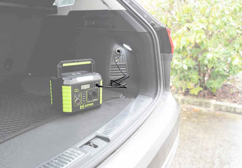 ZIPPER portable power station for powering devices without mains access