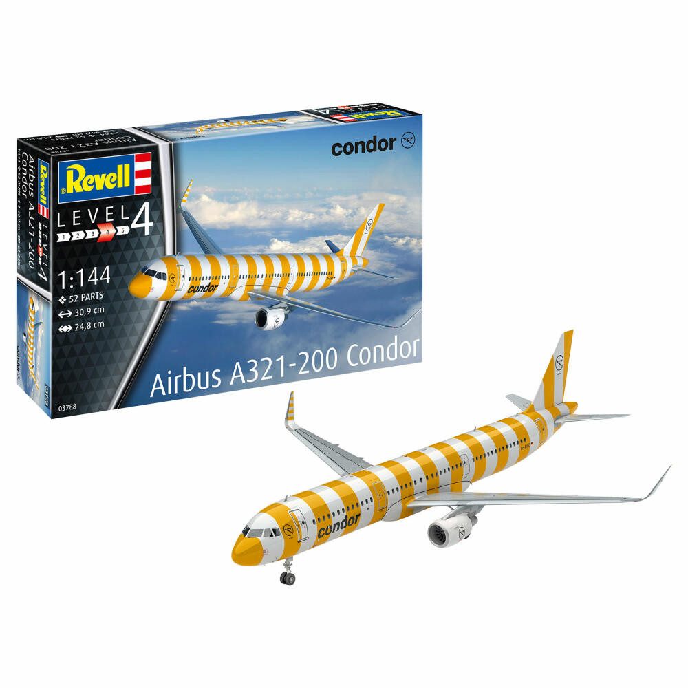 Revell® Modellbausatz Airbus A321-200 Condor, 03788, Maßstab 1:144, (52-tlg)