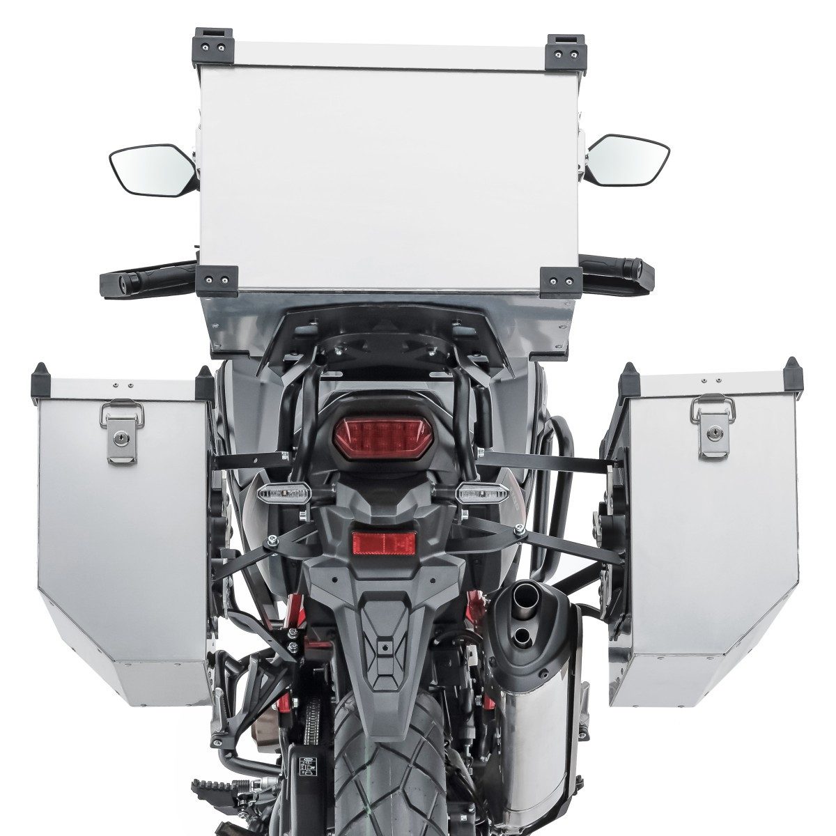 Bagtecs Kofferset Set Alukoffer # Atlas 2x41l + Topcase 45l + Innentaschen + Anbaukit