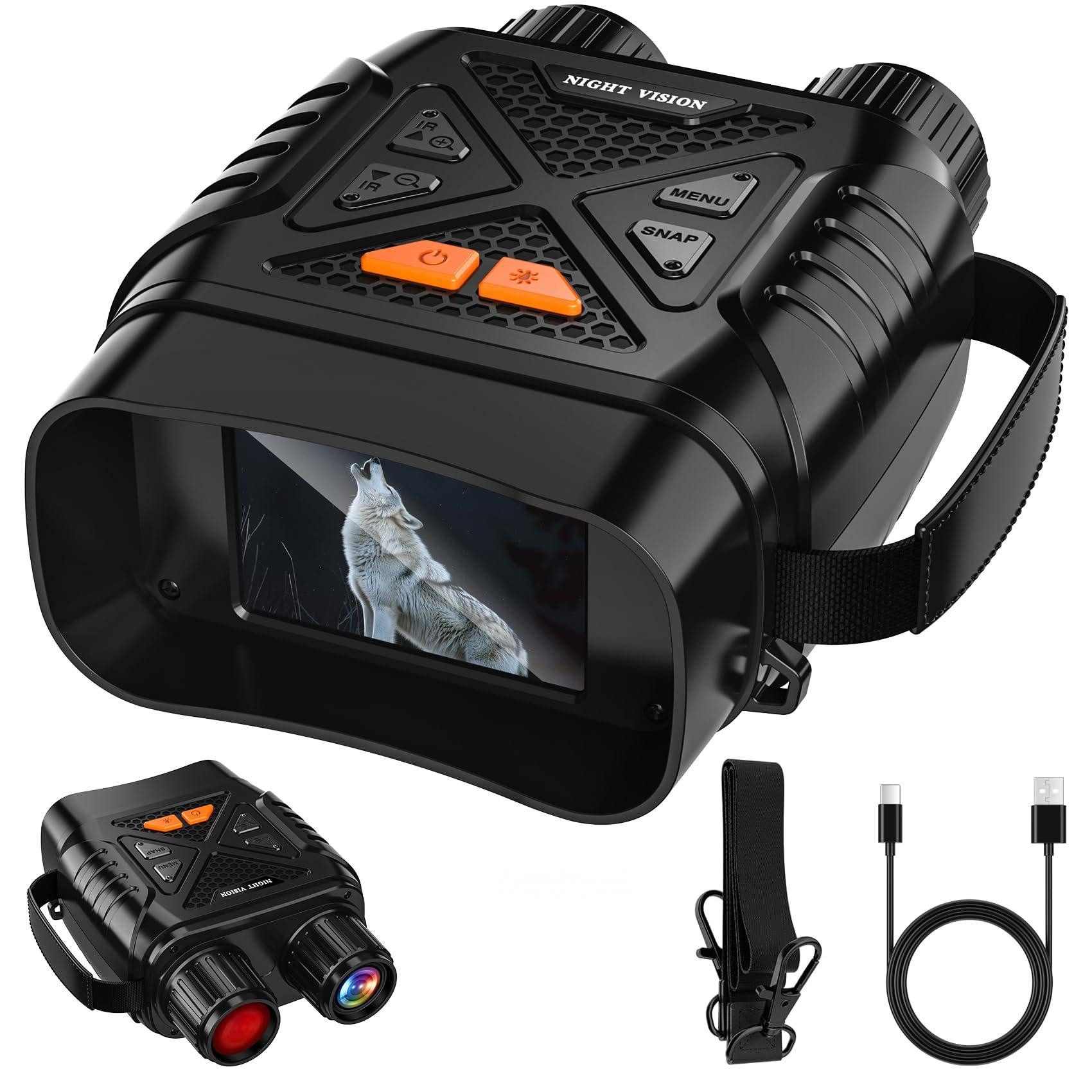 AIBISTAR Digitales Nachtsichtgerät Fernglas 800m, 7-Stufen-IR, 10x Zoom, 1080P Fernglas (2,8 Zoll IPS-Display,2 MP,Foto- und Videoaufnahme)