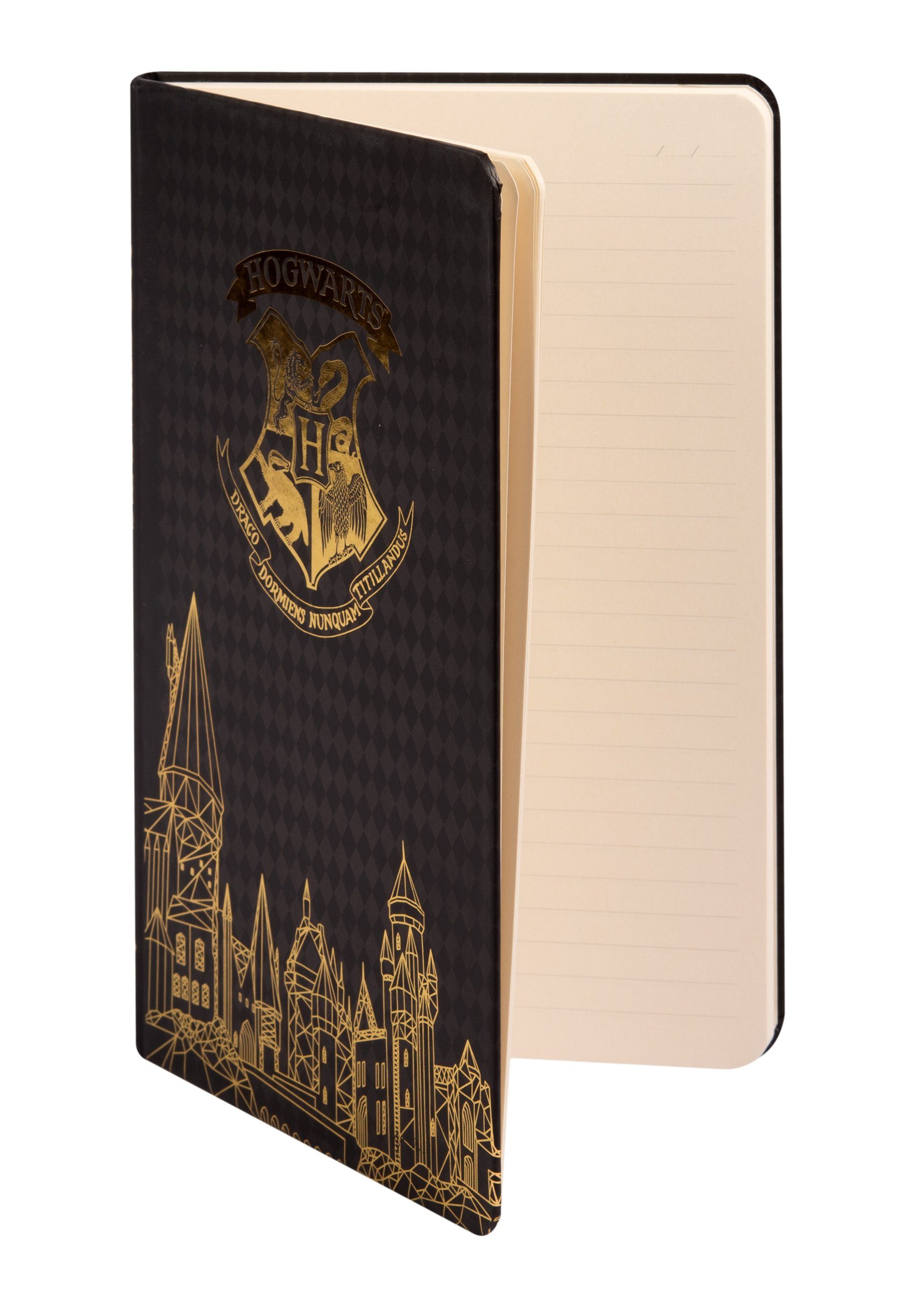 80 Notizbuch 13 Blatt United Harry Labels® Schwarz Notizbuch - Liniert Hogwarts Potter x 21 cm