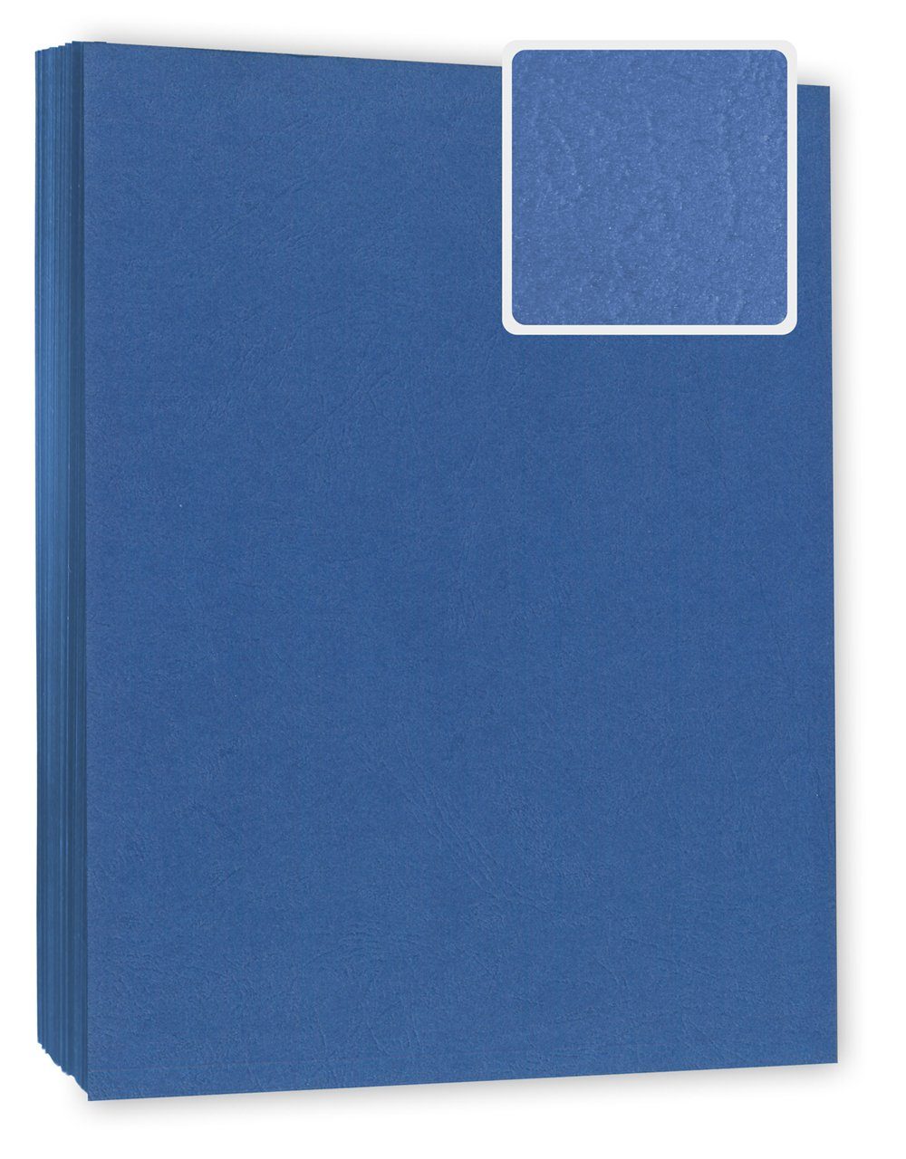 Kopierladen Berlin Papierkarton Bindekarton / Deckblatt, DIN A4 240 g/m², 100 Stück in Lederoptik blau