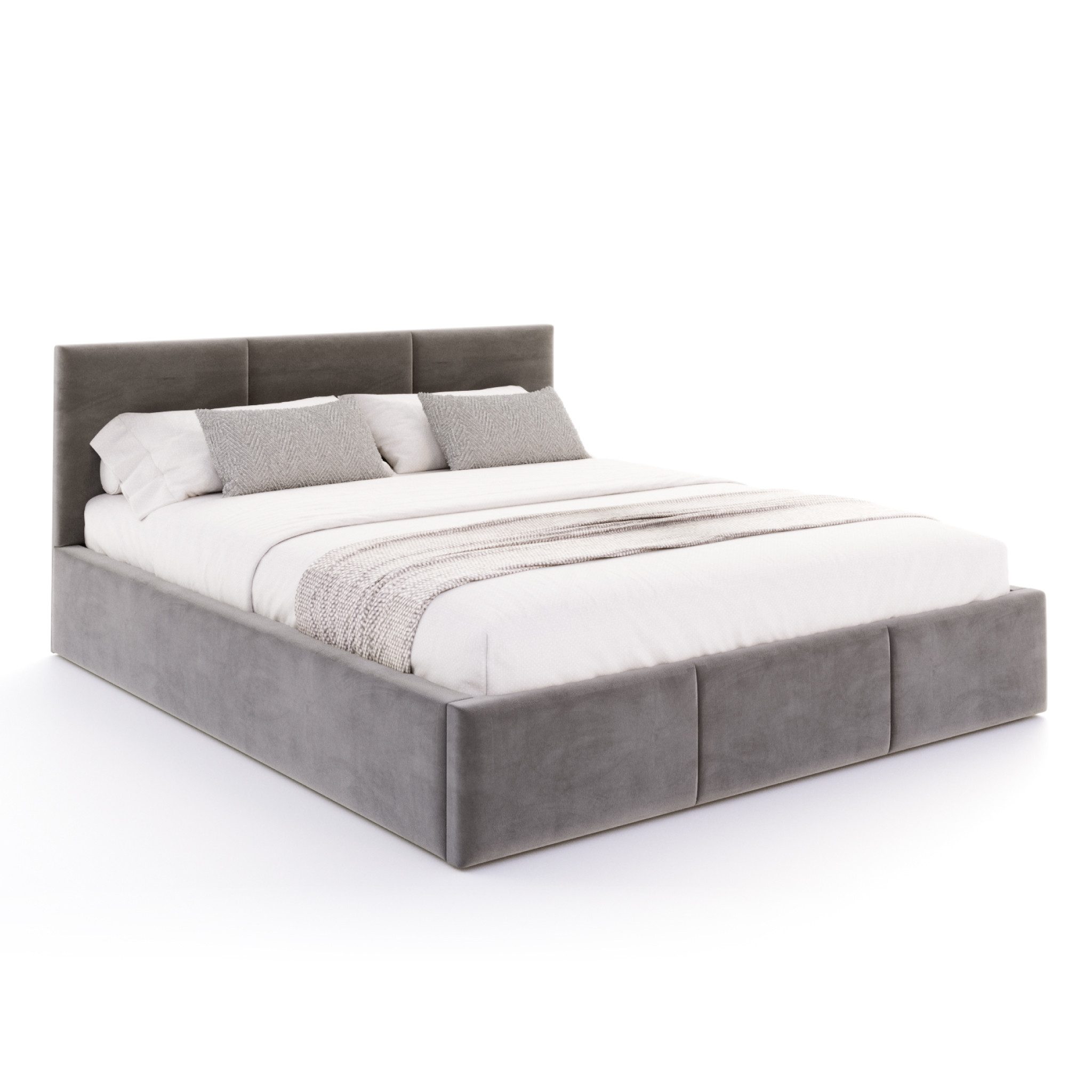 FDM Polsterbett AMBER modern mit Bettkasten MADE IN EU - mit Trinity Velour günstig online kaufen