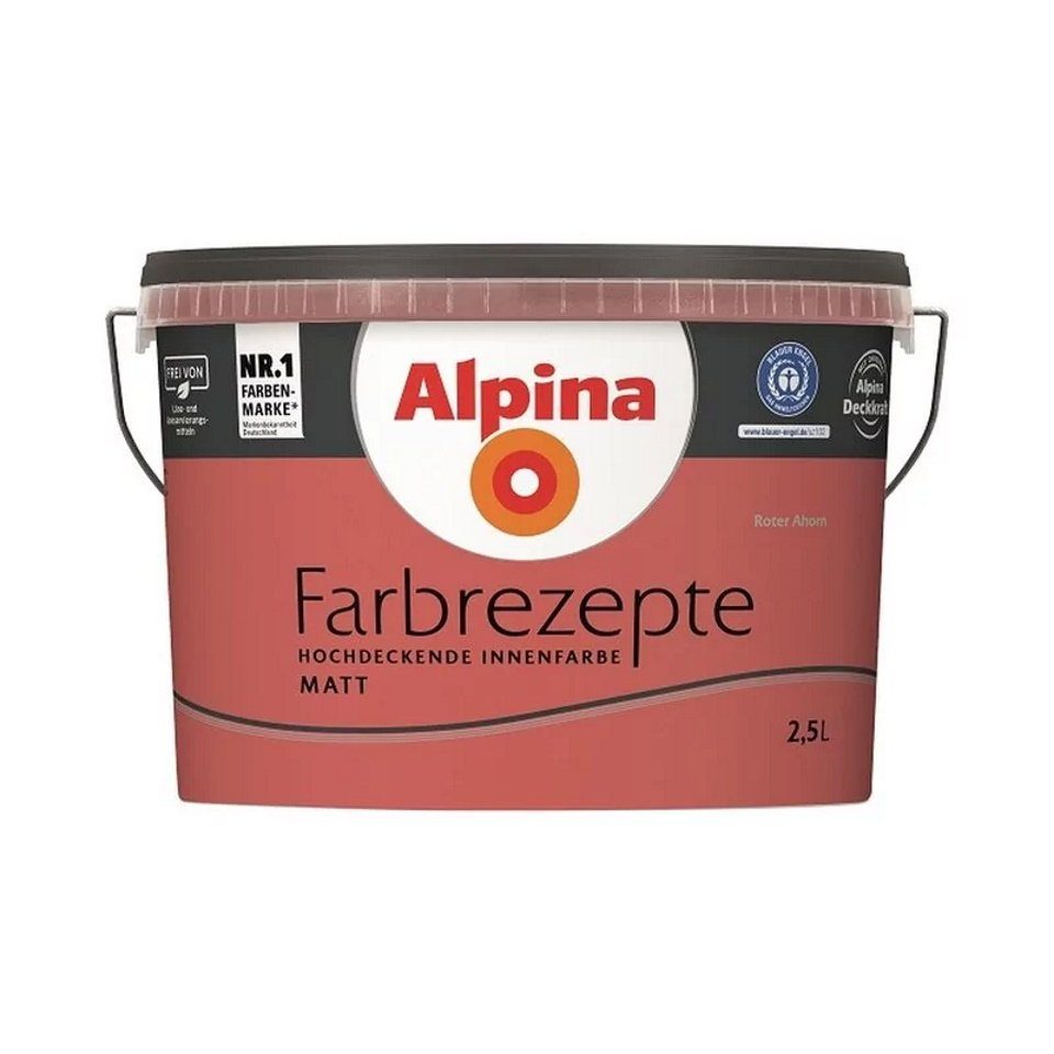 Alpina Wand- und Deckenfarbe Farbrezepte 2,5 Liter Roter Ahorn Matt. € 30,90, (€ 12,36 pro 1 l).