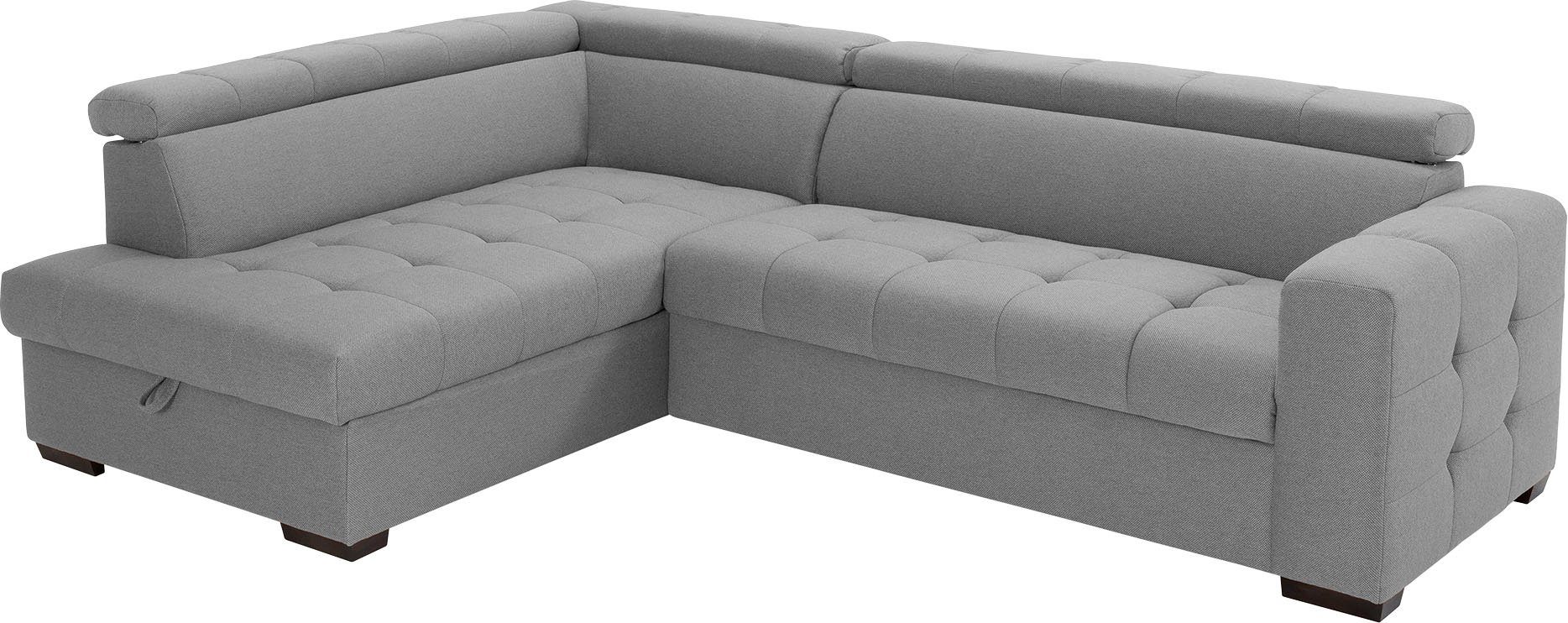 Wahlweise Ecksofa im exxpo - Bettfunktion Sitzbereich, Otusso, Steppung mit sofa fashion Bettkasten und