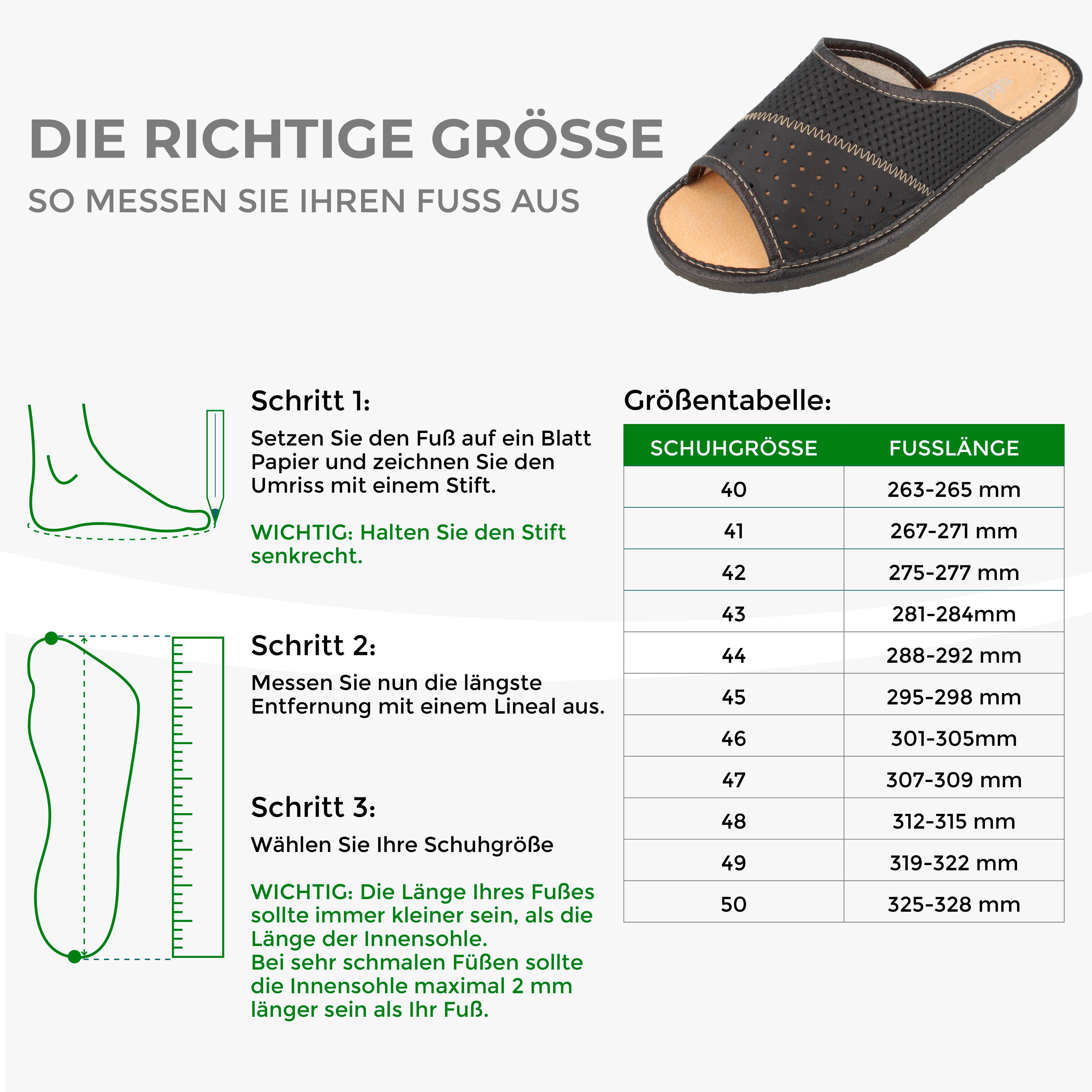 filsko Veere Herren offen aus Leder Hausschuh Lederschuhe