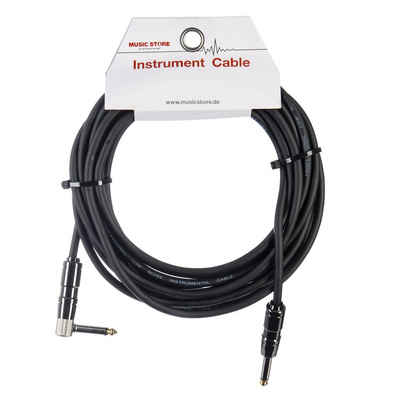 MUSIC STORE Instrumentenkabel, Instrument Cable Straight/Angled 6m - Gitarrenkabel