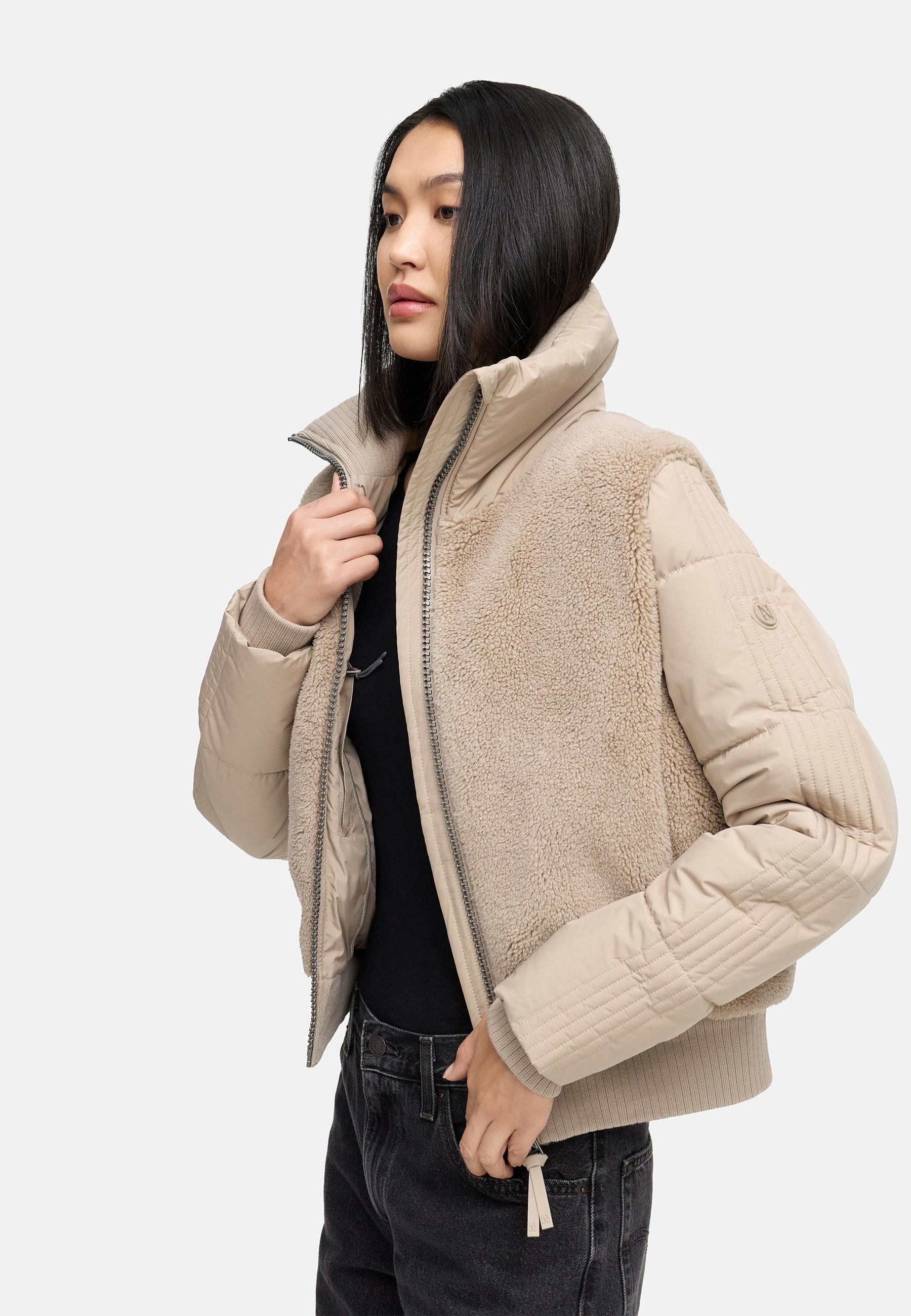 Navahoo Plüschjacke Teddyzone 14 Teddy-Fleece Jacke mit hohem Kragen