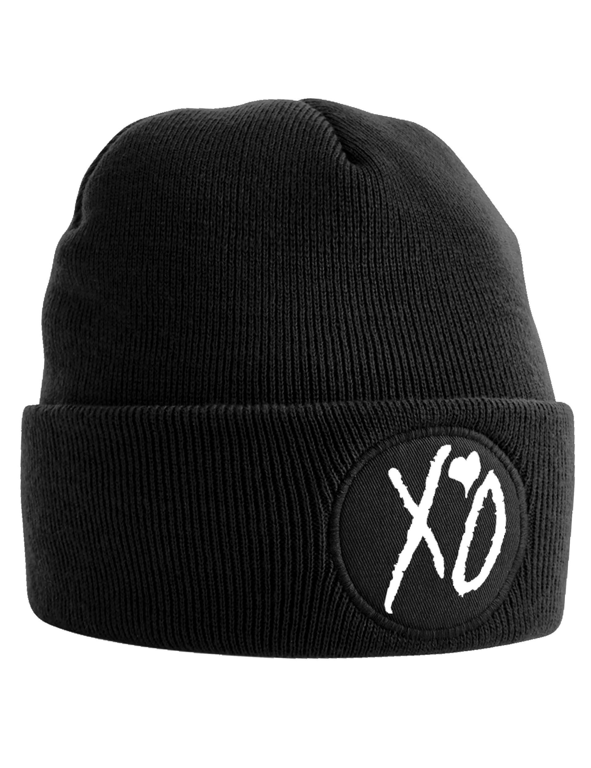 Youth Designz Beanie XO Unisex Beanie Mütze Wintermütze Herren Damen Strickmütze mit modischem Fun Print