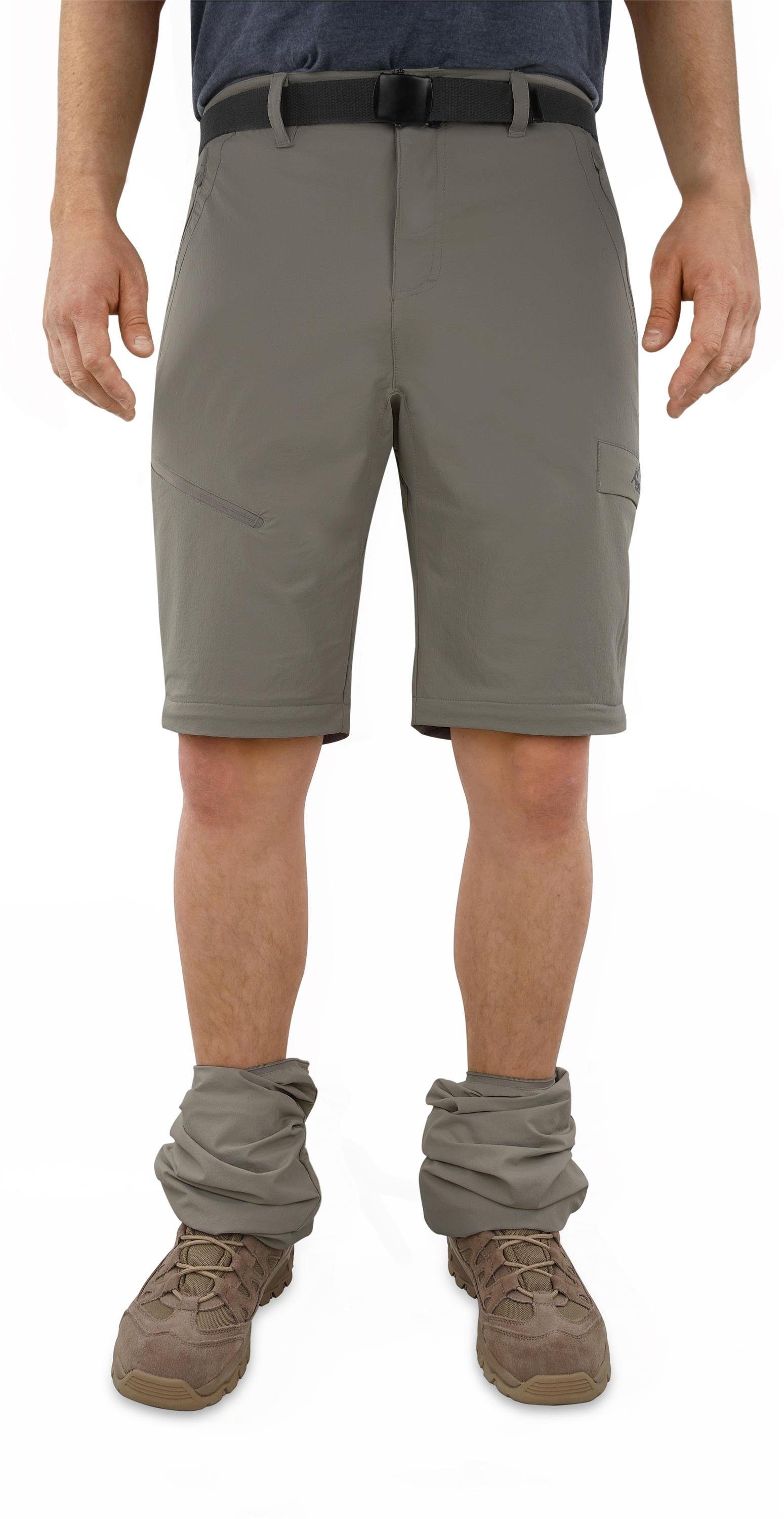 normani Zip-off-Hose Herren 2-in-1 Zip-Off Softshellhose Daventry Outdoorhose Wanderhose Sommerhose mit Sonnenschutzfaktor 50+