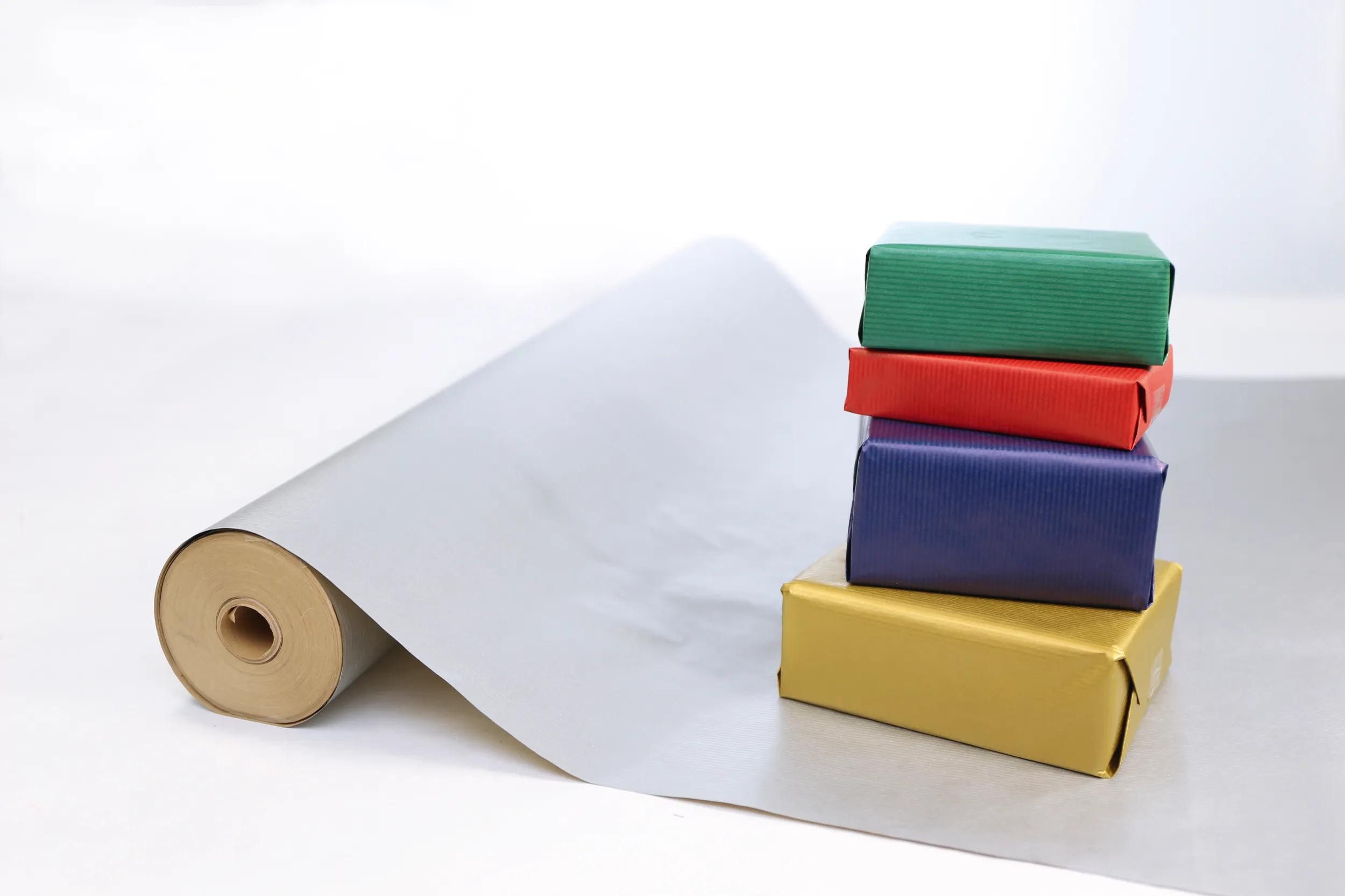 CLAIREFONTAINE Geschenkpapier Geschenkpapier Kraftpapier 60g Rolle 50mx0,70m Silber 507576C, Rolle