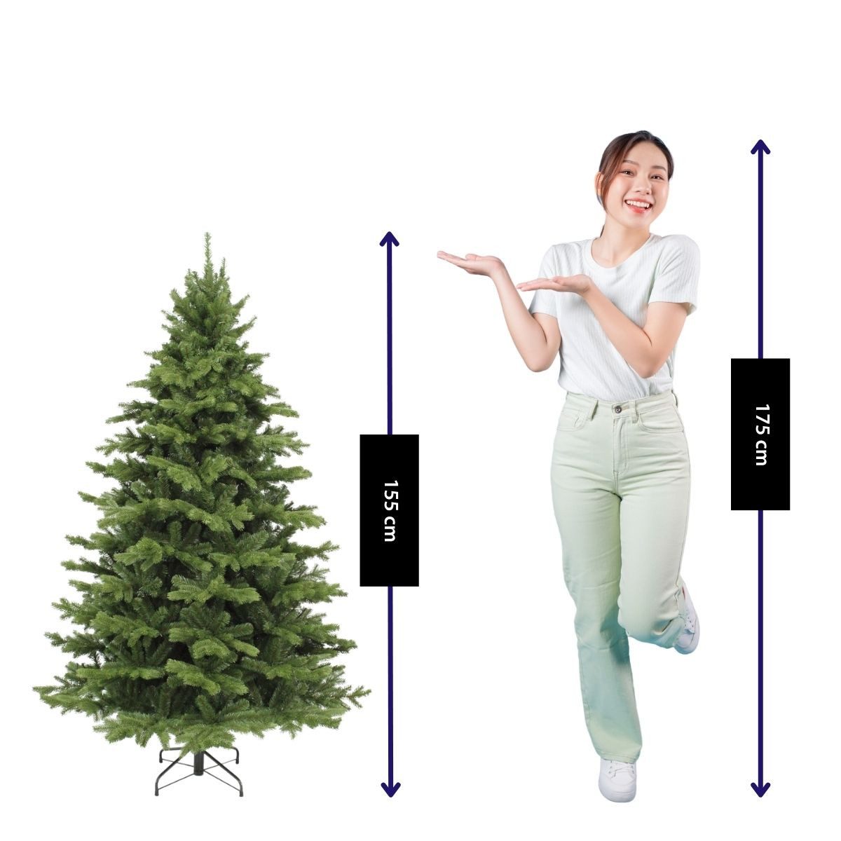 Triumph Tree Künstlicher Weihnachtsbaum Triumph Tree Sherwood Weihnachtsbaum Deluxe gruen TIPS 1092 - h155xd11