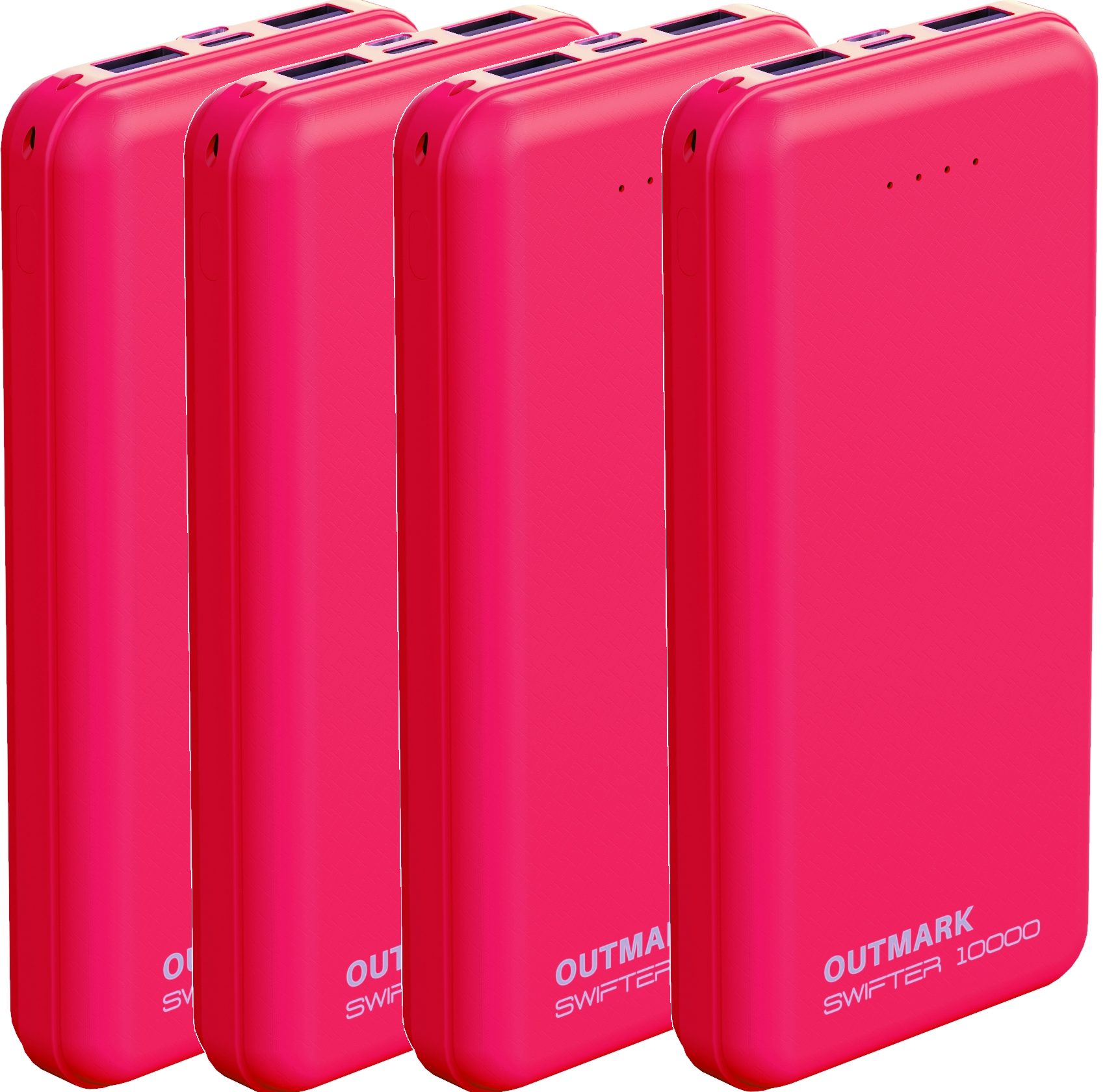 OUTMARK SWIFTER 10.000 2x USB-A Ausgang, 1x USB-C zum Laden der Powerbank 10000 mAh, Fast Charge 2 x 2,4A