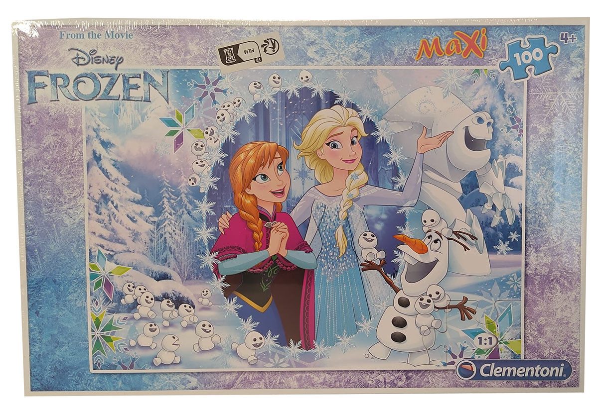 Clementoni® Puzzle Disney Frozen - Puzzle - mit Anna, Elsa, und Sven, Schneelandschaft, 1, Puzzleteile