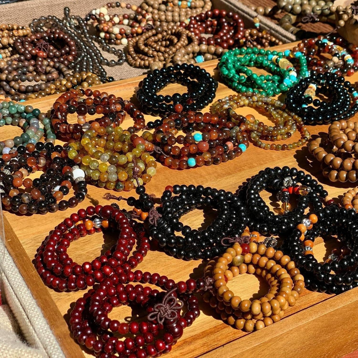 LuxusKollektion Edelstein Perlen 8mm Naturstein Loch Edelsteine Ketten Armbänder Grüner Malachit