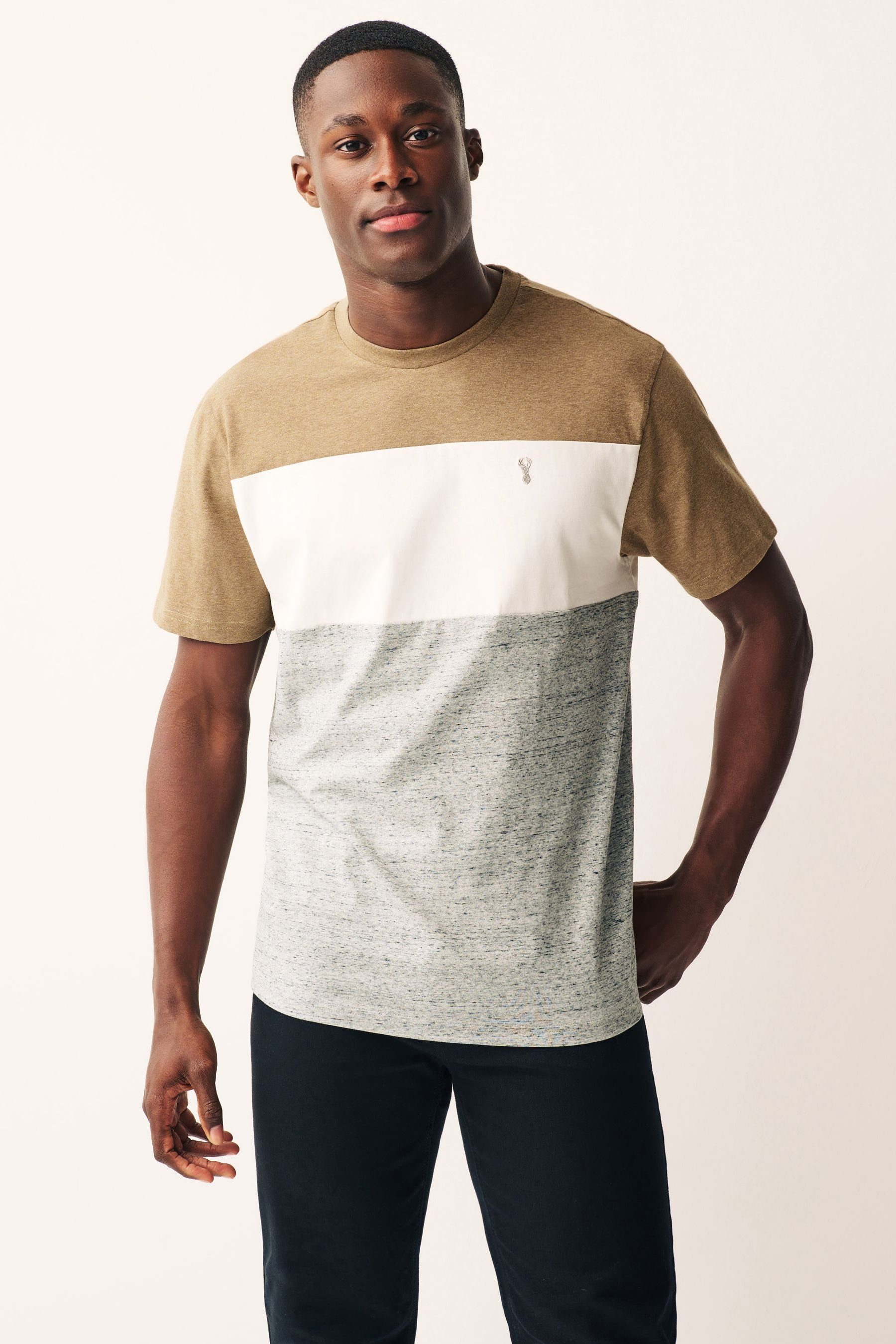 Next T-Shirt T-Shirt in Neutral Blockfarben (1-tlg)