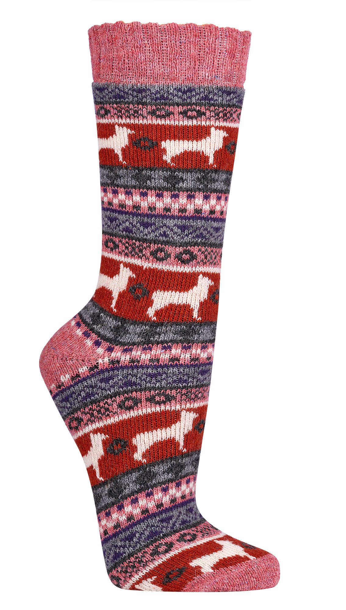 TippTexx 24 Kuschelsocken 2 Paar weiche Hygge Norweger-Socken "Peru" mit Me günstig online kaufen