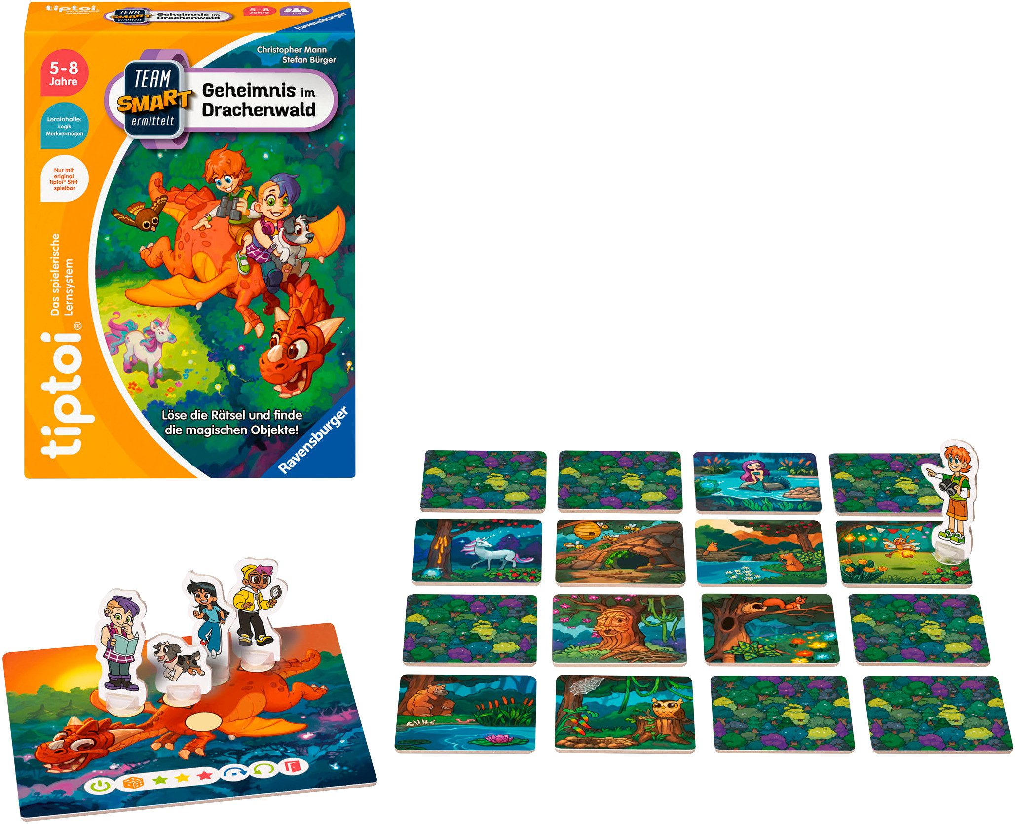 Ravensburger Spiel tiptoi® Team SMART ermittelt – Geheimnis im Drachenwald, Kinderspiel, Made in Europe
