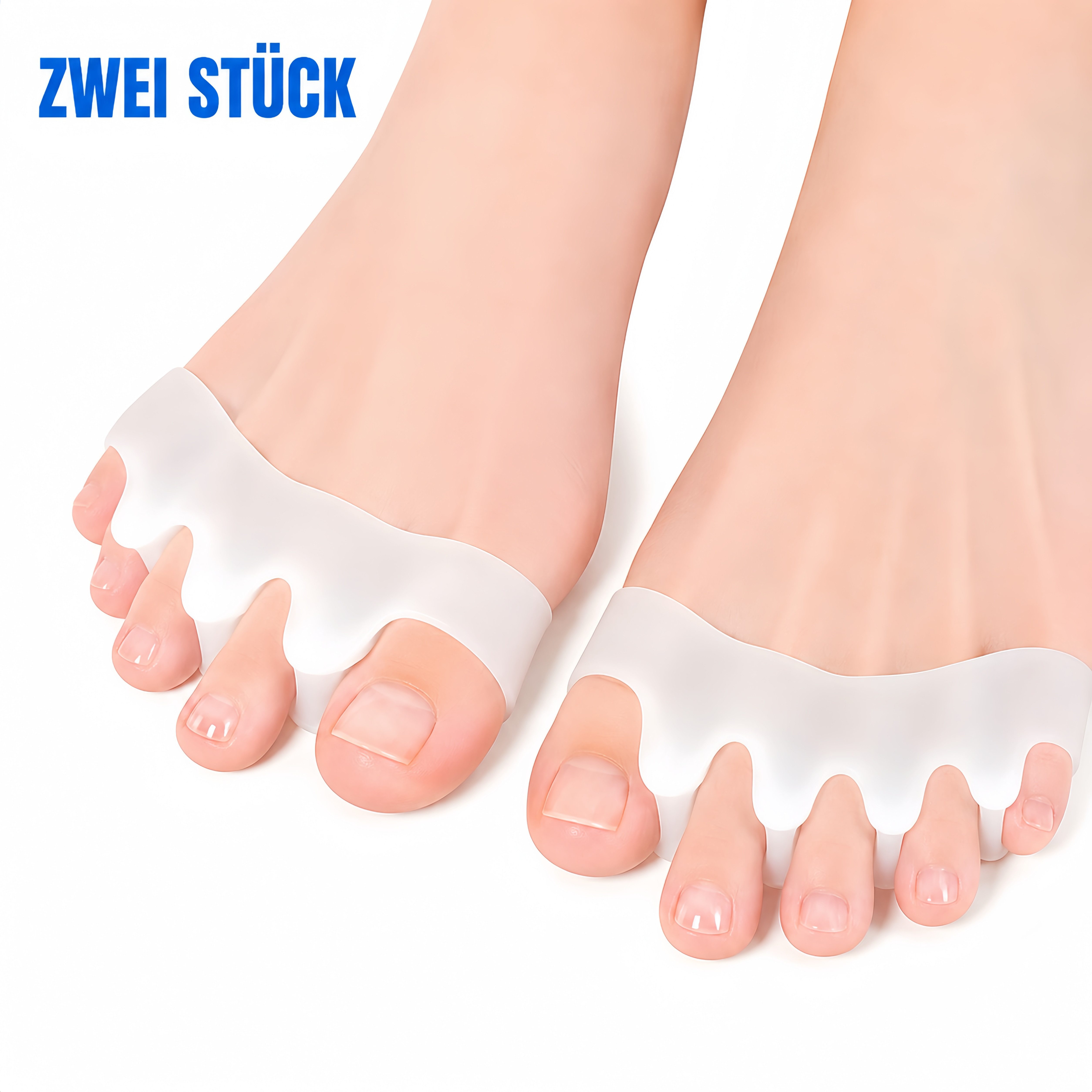 ibettertec Hallux-Bandage Hallux Valgus Zehenspreizer Zehentrenner 6 Stk, – Zehentrenner Damen Herren für großen Zeh, Zehenspreizer Hallux Valgus Korrektur, Ballenzehen Schutz Bandage, weich,wiederverwendbar, Universalgröße, 0% BPA