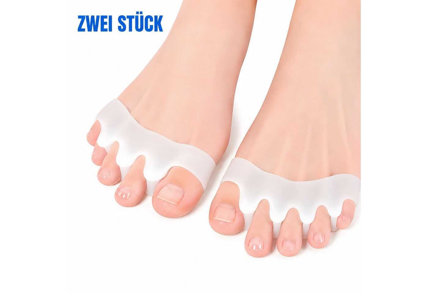 ibettertec Hallux-Bandage Hallux Valgus Zehenspreizer Zehentrenner 6 Stk, – Zehentrenner Damen Herren für großen Zeh, Zehenspreizer Hallux Valgus Korrektur, Ballenzehen Schutz Bandage, weich,wiederverwendbar, Universalgröße, 0% BPA