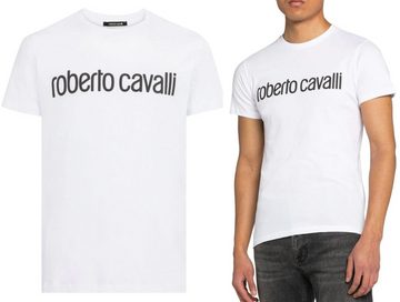 roberto cavalli T-Shirt ROBERTO CAVALLI FIRENZE LOGO PRINT LUXURY CREW NECK T-SHIRT RETRO SHIR