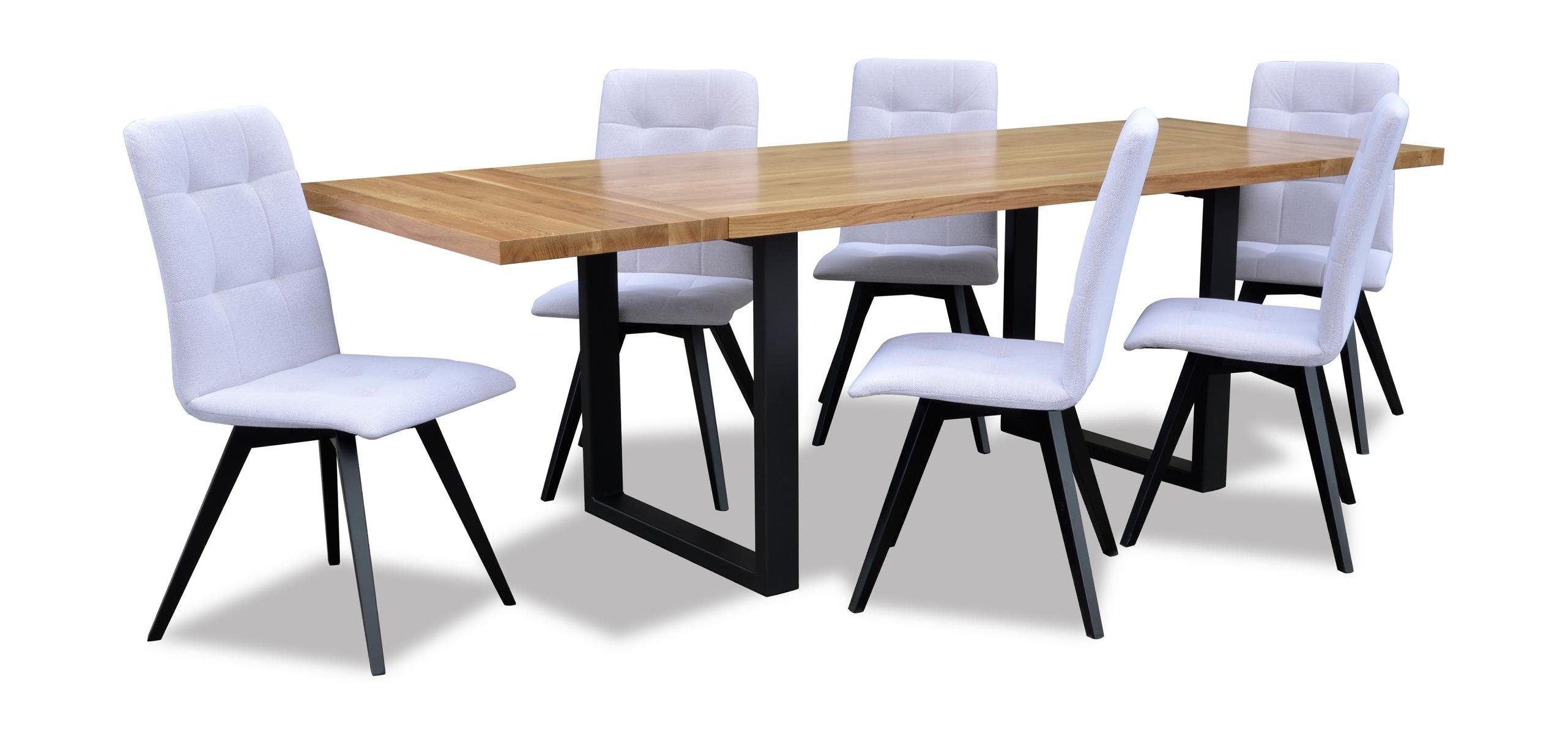 JVmoebel Essgruppe, Ess Zimmer Holz Tisch Design Wohn Set Garnitur Set Klassische Möbel 7 tlg. Neu