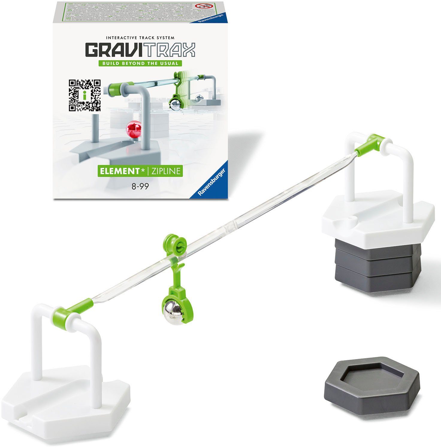 Ravensburger Kugelbahn-Bausatz GraviTrax Element Zipline, Made in Europe