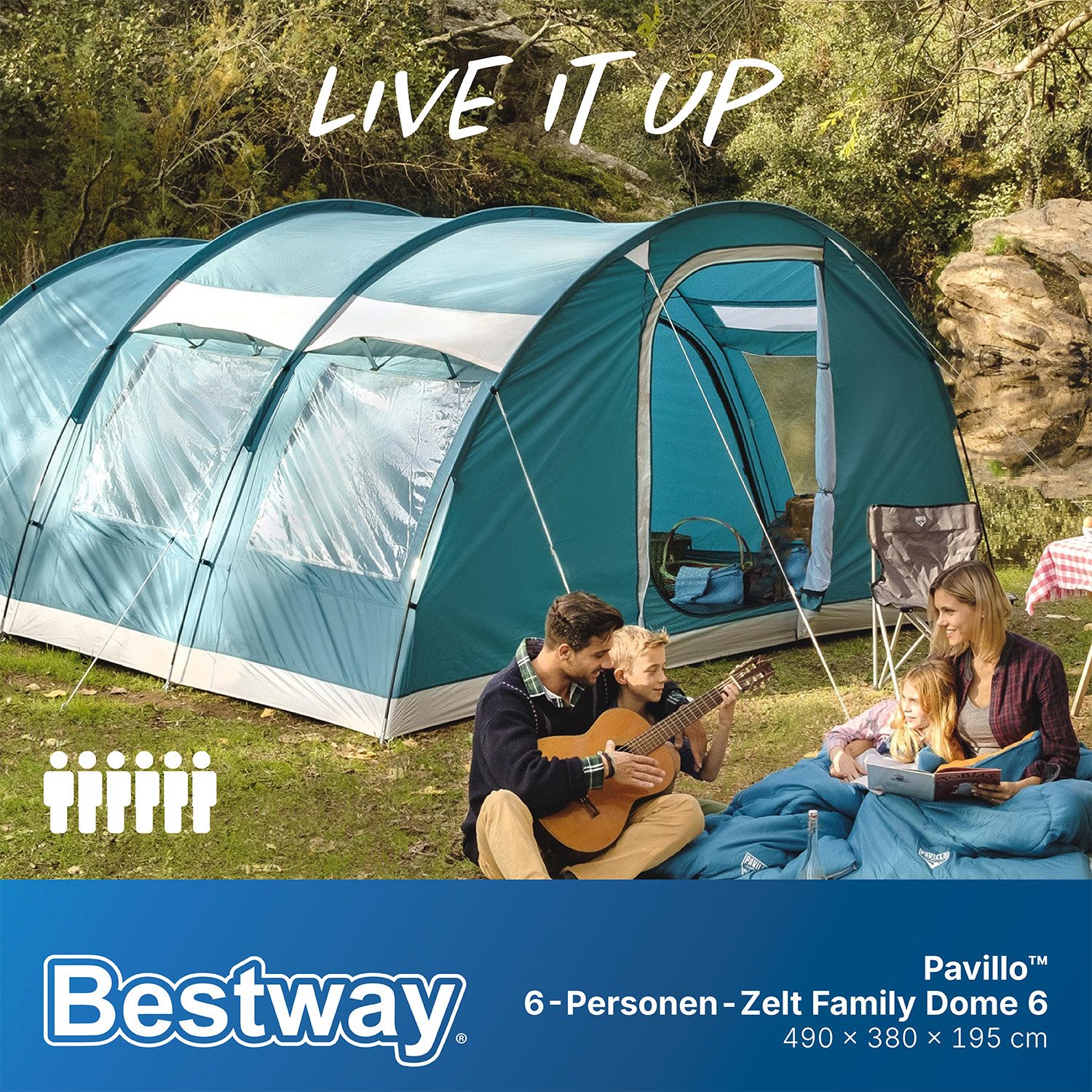 Bestway Tunnelzelt Pavillo™ 6-Personen Family Dome günstig online kaufen