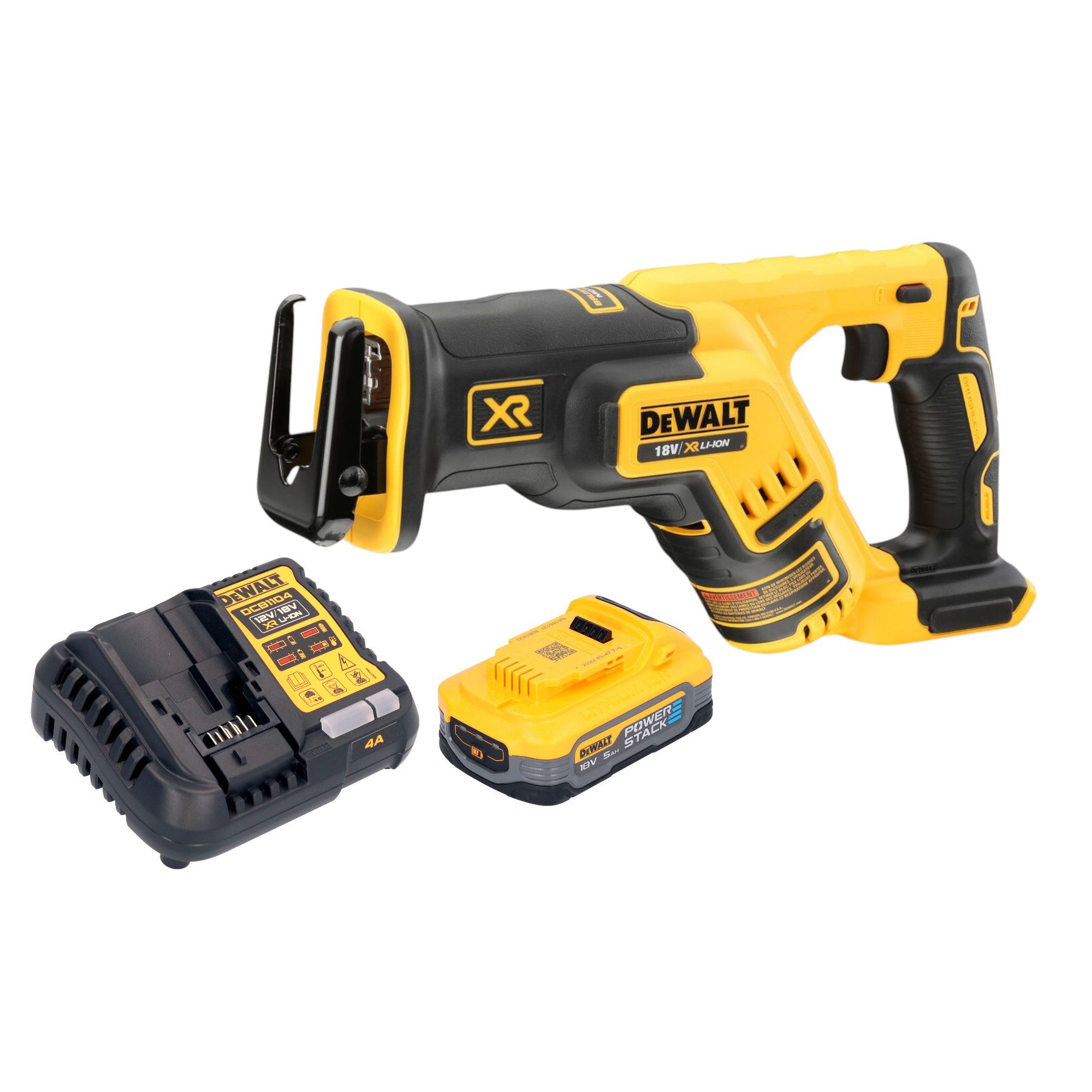 DeWalt Reciprosäge DCS 367 H1 18 V Brushless + 1x Powerstack Akku 5,0 Ah + Ladegerät